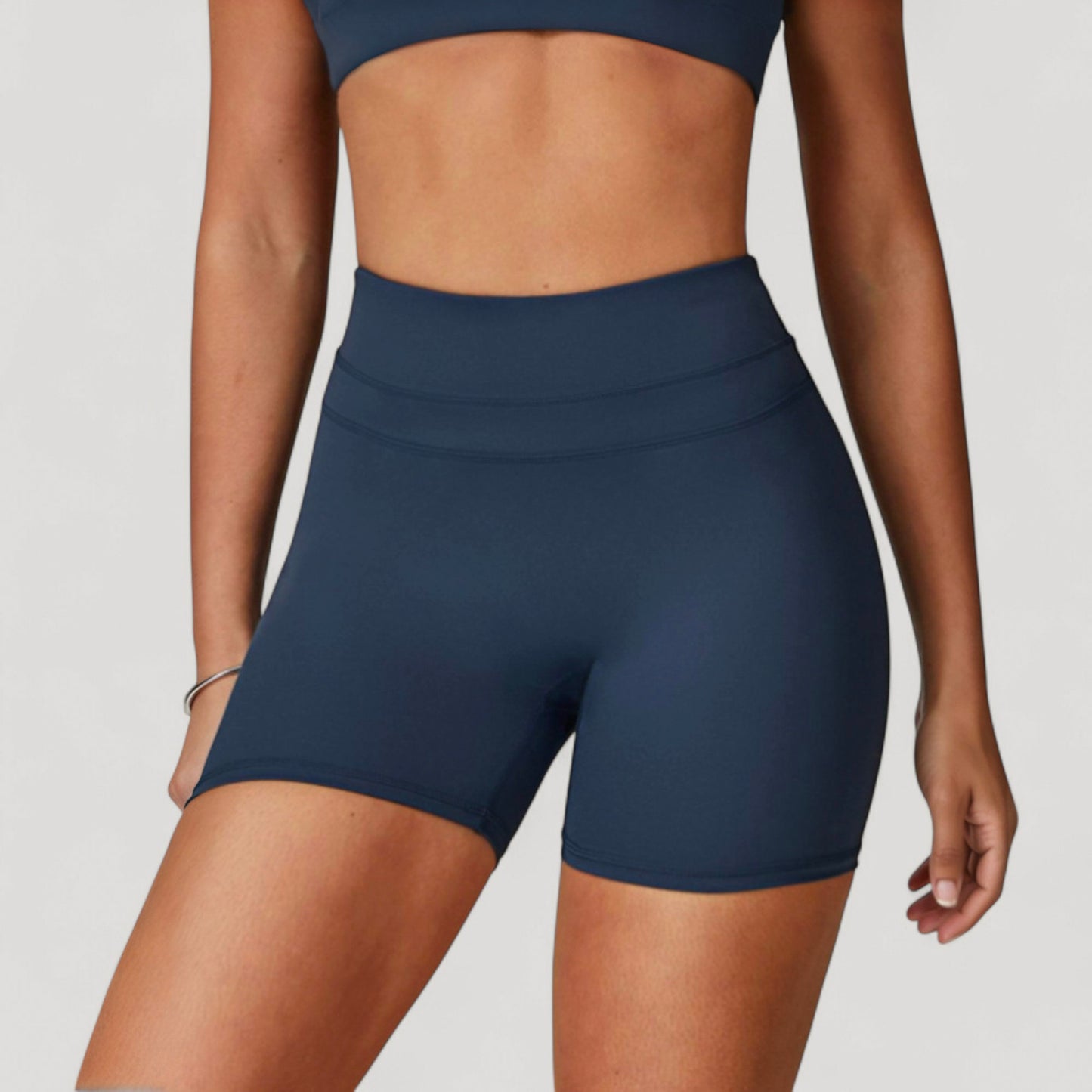 High Waist Seamless Biker Shorts with Wide Waistband and Stretch Fit for Active Comfort - Small, Fuchsia