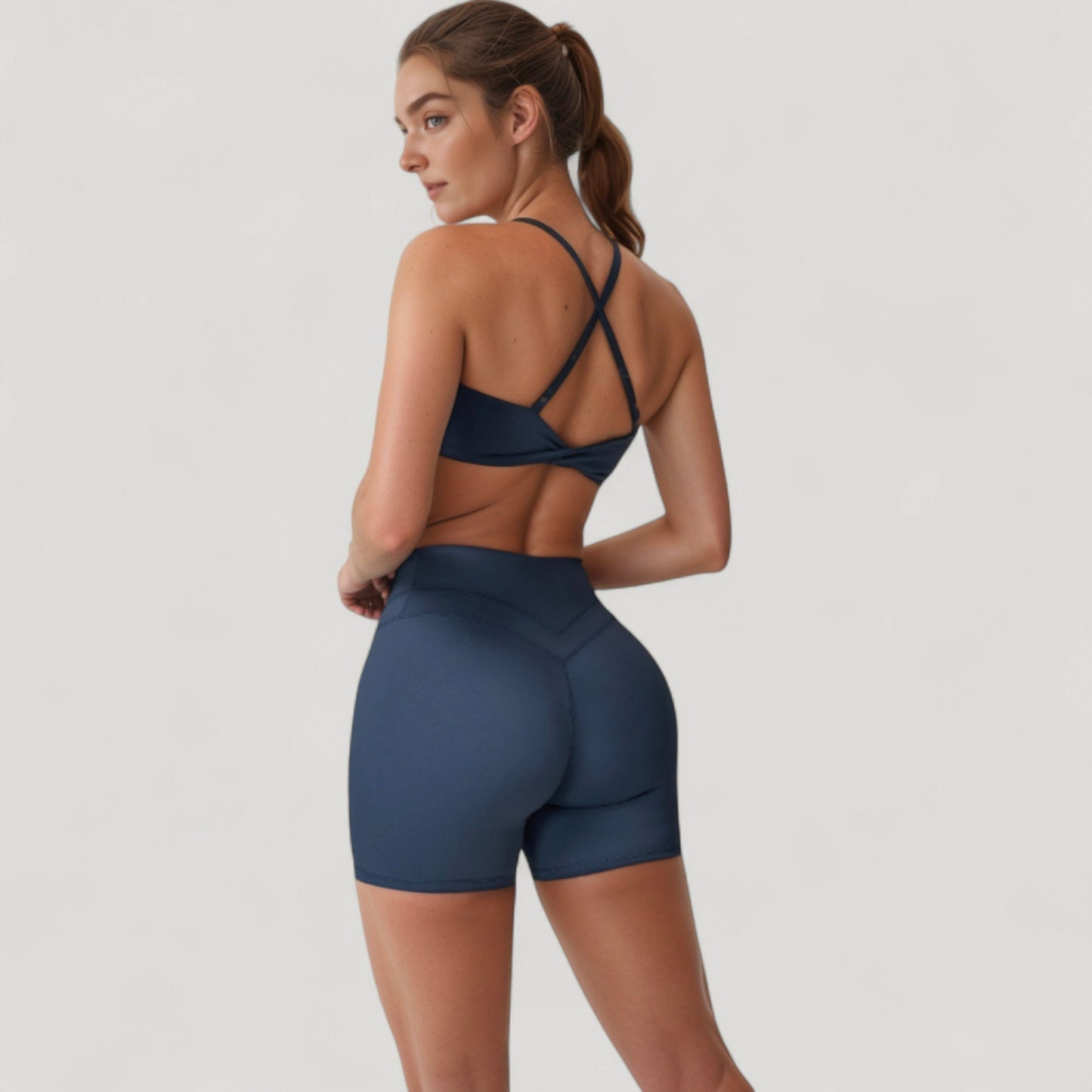 High Waist Seamless Biker Shorts with Wide Waistband and Stretch Fit for Active Comfort - Small, Fuchsia