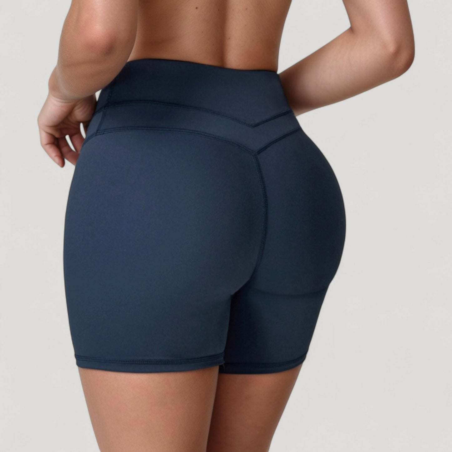 High Waist Seamless Biker Shorts with Wide Waistband and Stretch Fit for Active Comfort - Small, Fuchsia