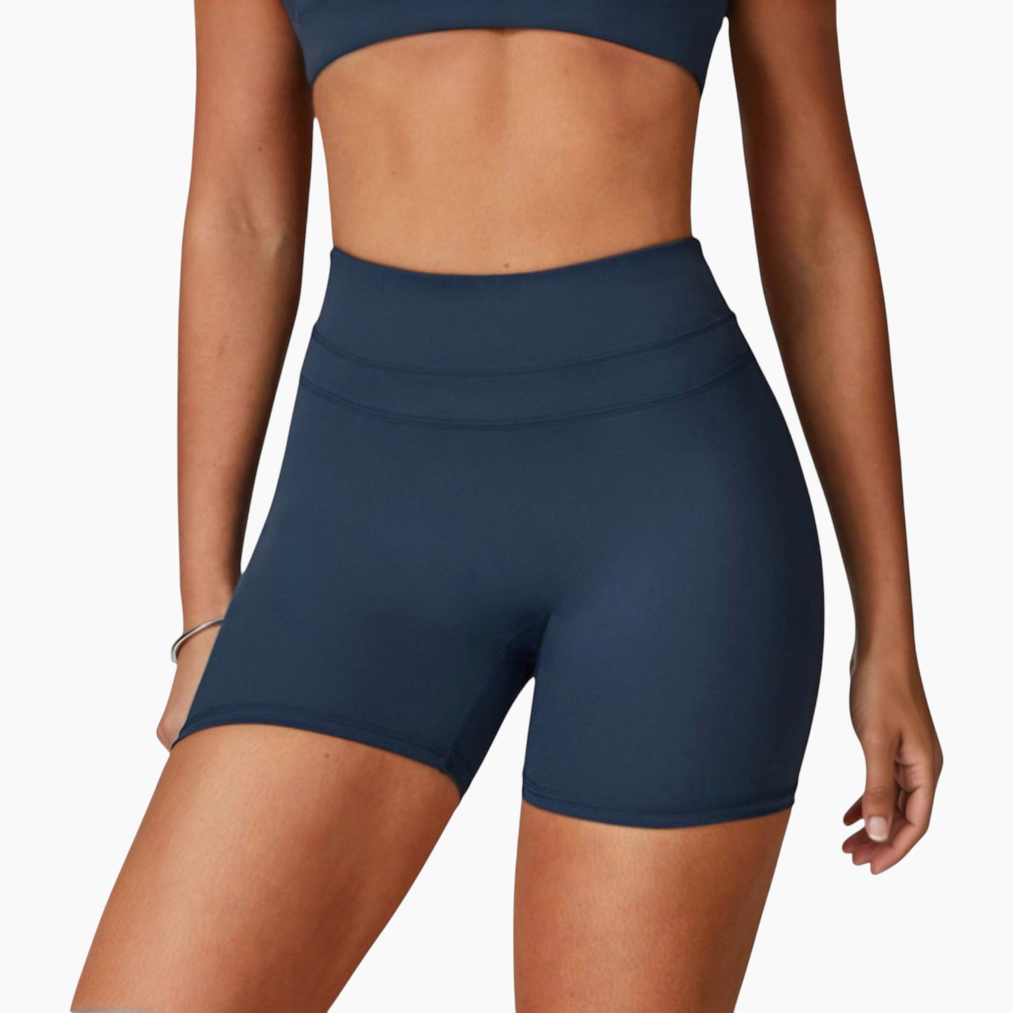 High Waist Seamless Biker Shorts with Wide Waistband and Stretch Fit for Active Comfort - Small, Fuchsia