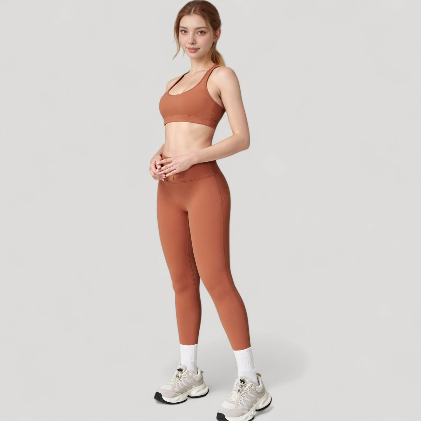 High Waist Full Length Leggings with Seamless Design and Stretch Fit for Everyday Movement