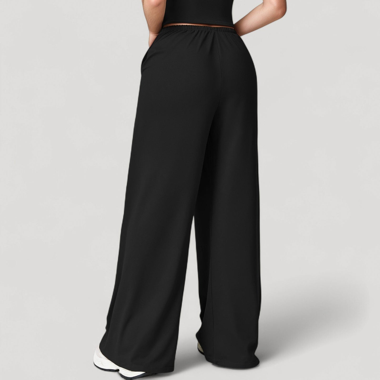 Wide Leg Lounge Pants with Drawstring Waist and Relaxed Fit for All-Day Comfort