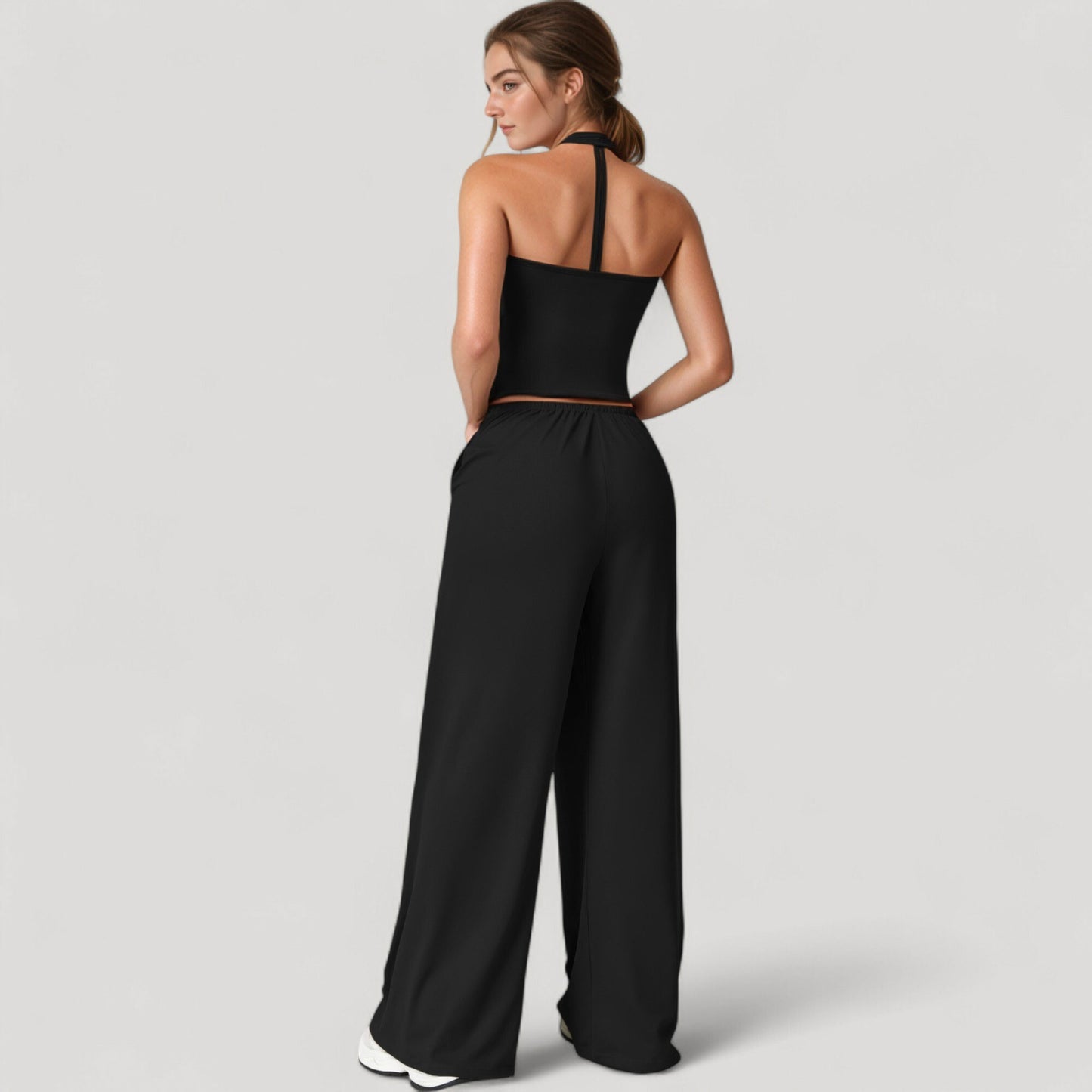 Wide Leg Lounge Pants with Drawstring Waist and Relaxed Fit for All-Day Comfort