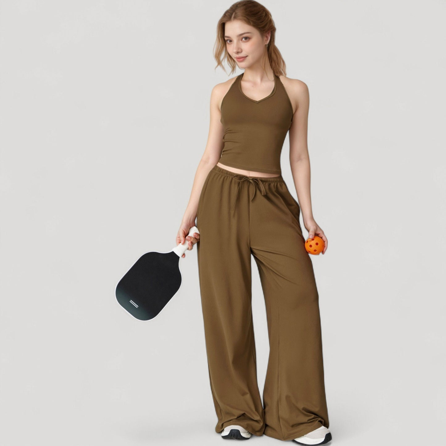Wide Leg Lounge Pants with Drawstring Waist and Relaxed Fit for All-Day Comfort