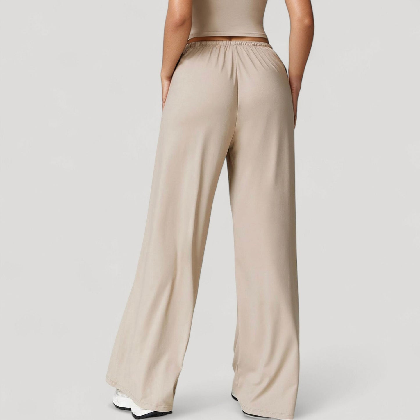 Wide Leg Lounge Pants with Drawstring Waist and Relaxed Fit for All-Day Comfort