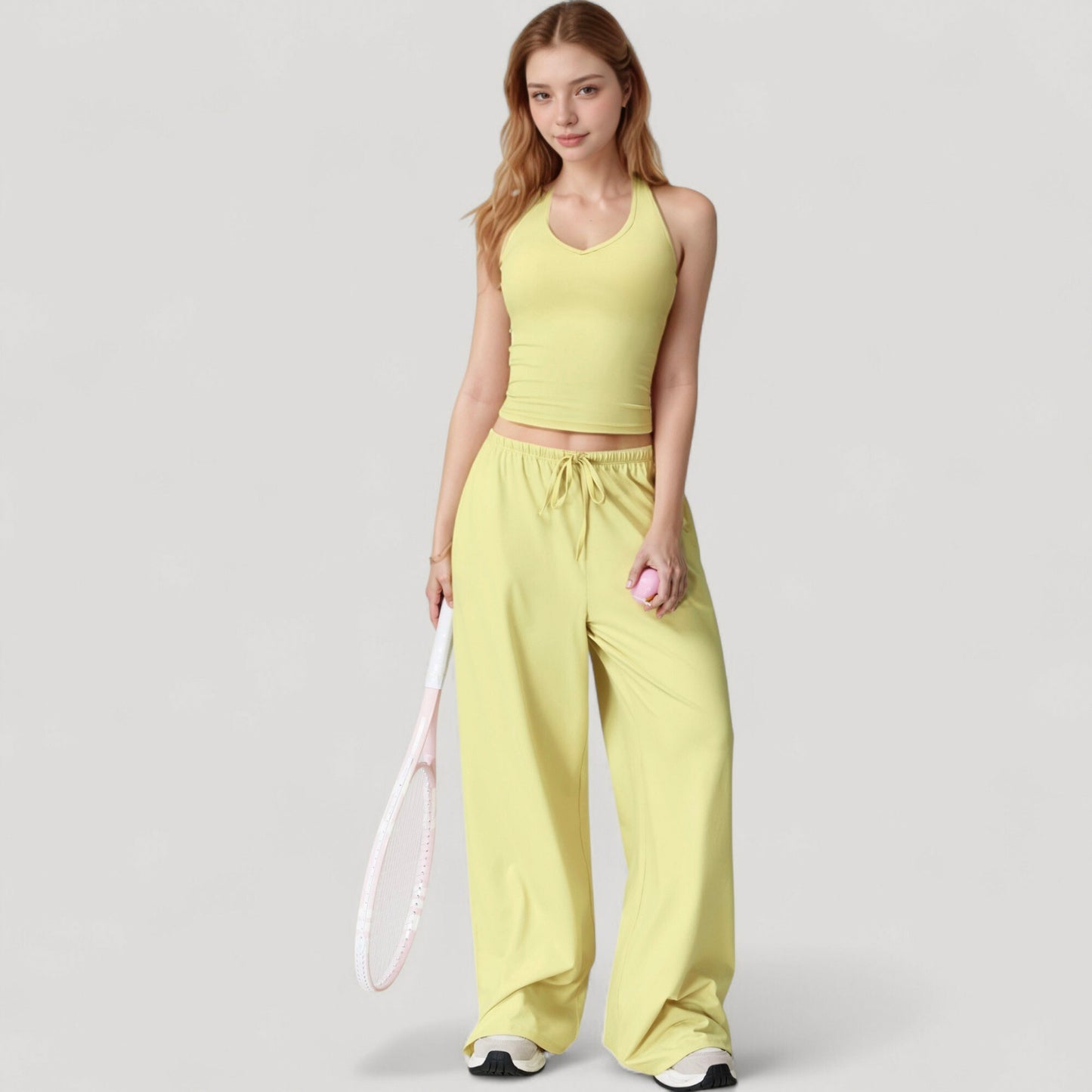 Wide Leg Lounge Pants with Drawstring Waist and Relaxed Fit for All-Day Comfort
