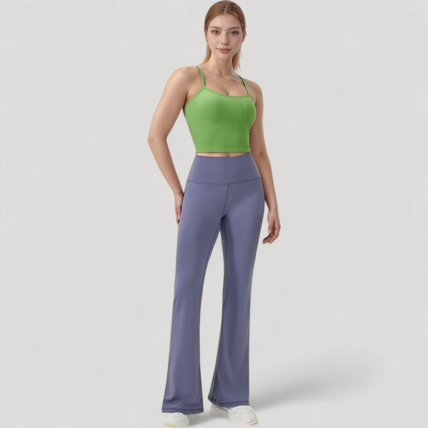 Ribbed Cropped Tank with Strappy Back and Stretch Fit for Lightweight Layering