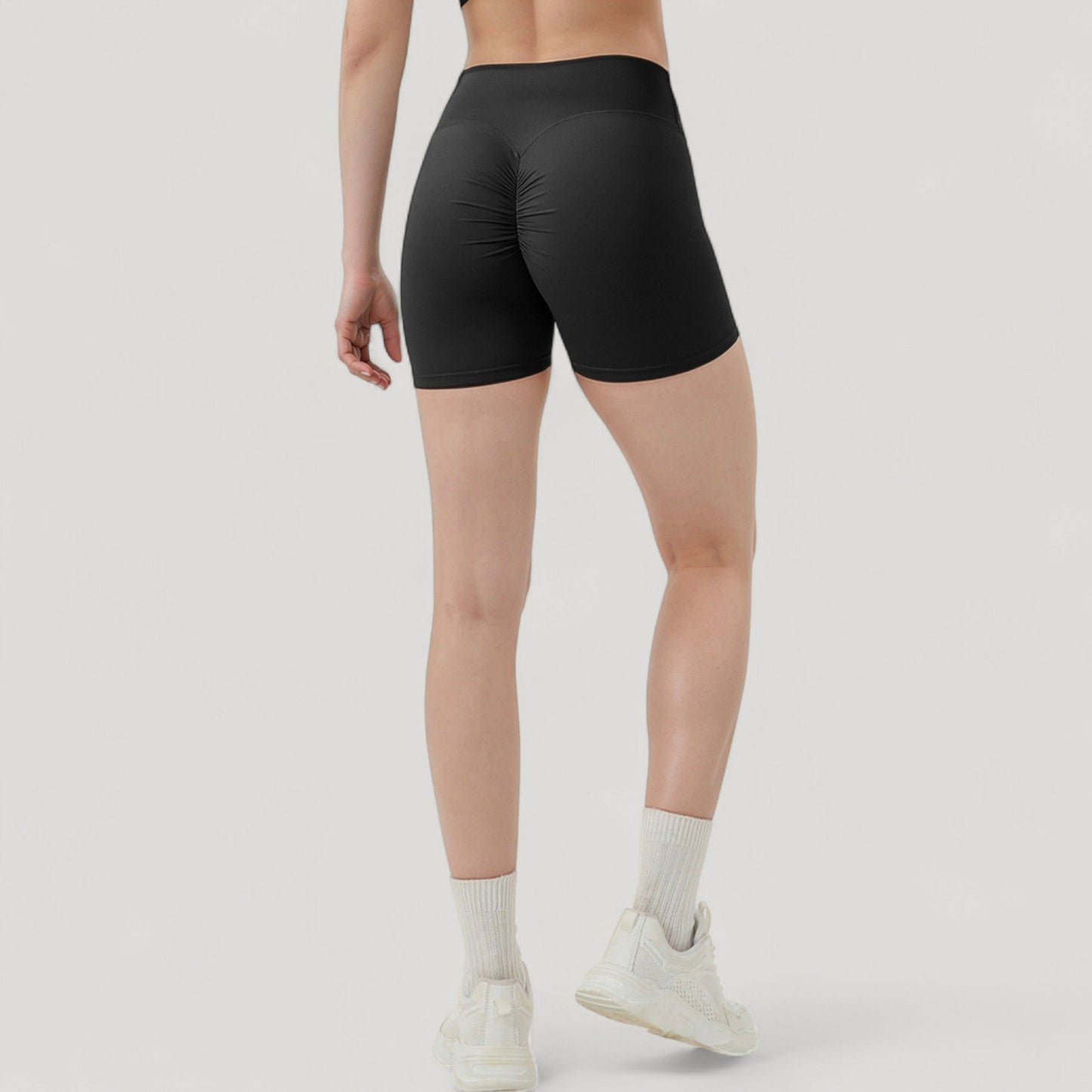 High Waist Seamless Active Shorts with Smooth Finish and Body-Hugging Stretch Fit