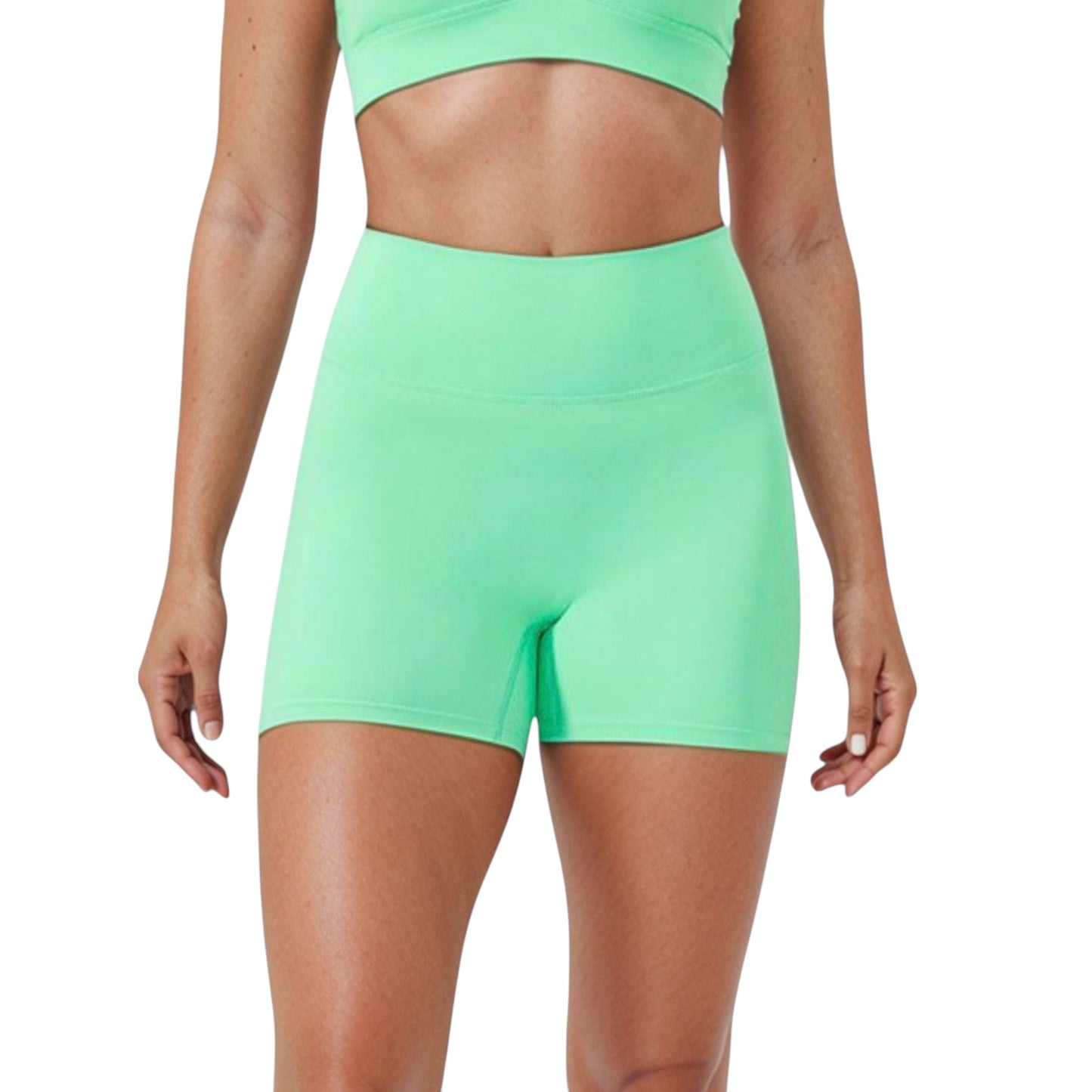 High Waist Seamless Active Shorts with Smooth Finish and Body-Hugging Stretch Fit