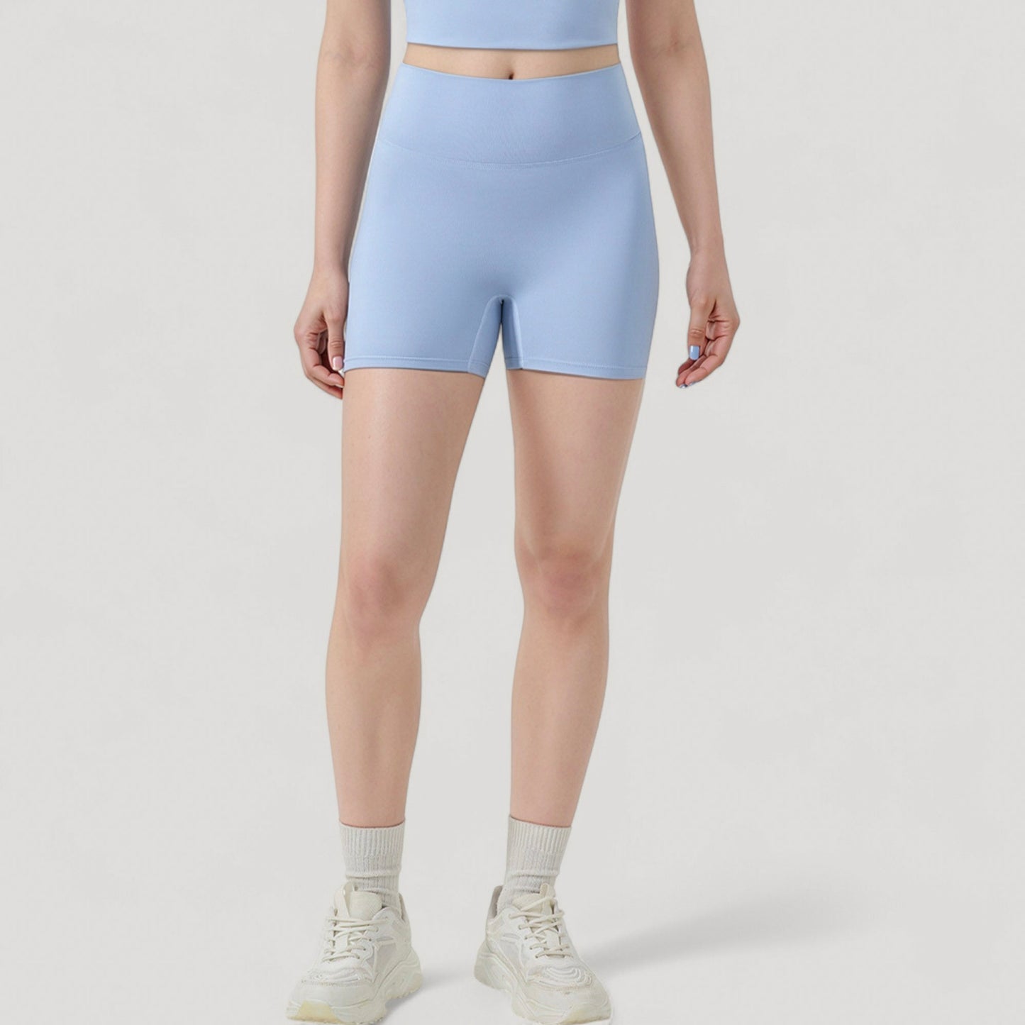 High Waist Seamless Active Shorts with Smooth Finish and Body-Hugging Stretch Fit