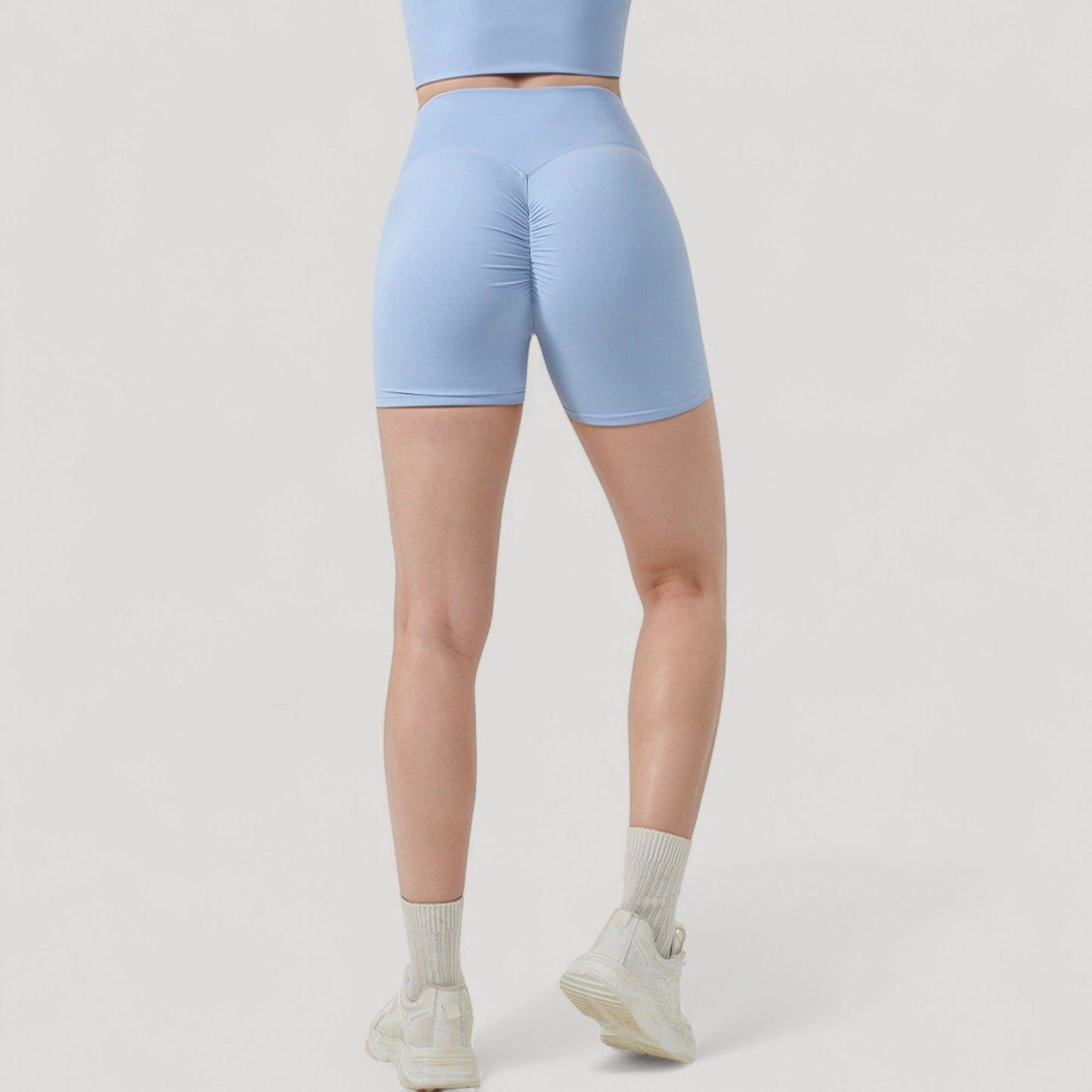 High Waist Seamless Active Shorts with Smooth Finish and Body-Hugging Stretch Fit