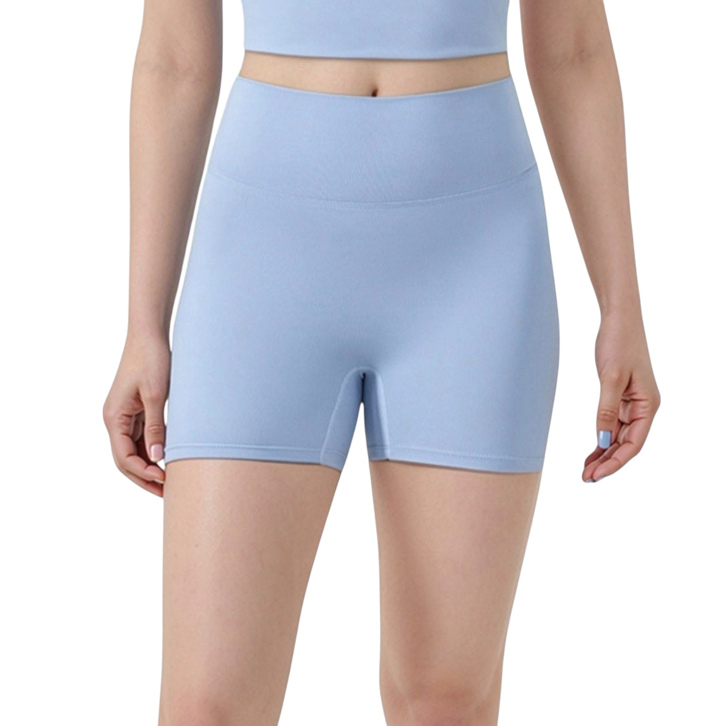 High Waist Seamless Active Shorts with Smooth Finish and Body-Hugging Stretch Fit