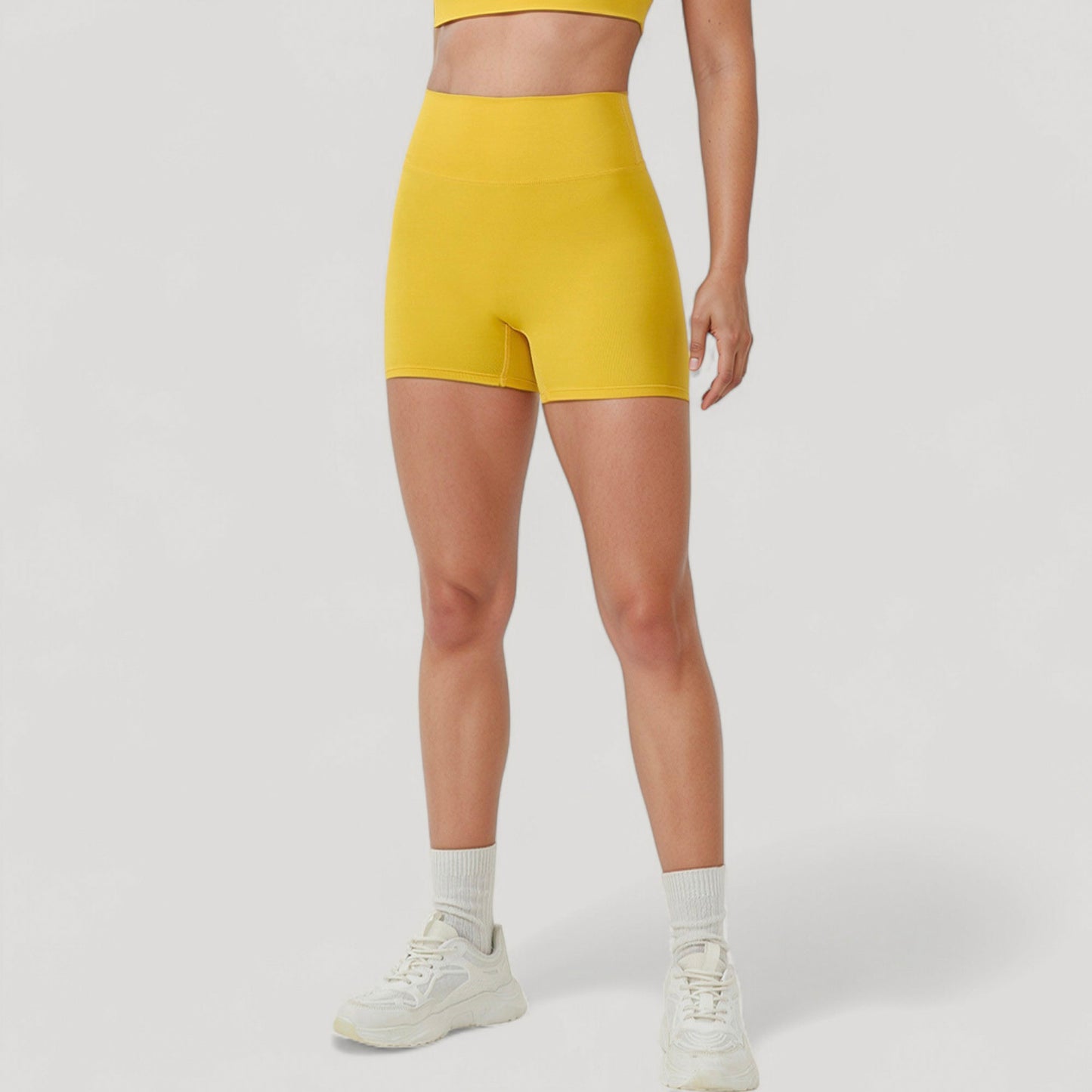 High Waist Seamless Active Shorts with Smooth Finish and Body-Hugging Stretch Fit