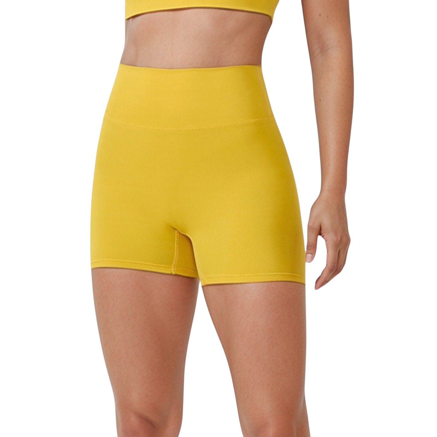 High Waist Seamless Active Shorts with Smooth Finish and Body-Hugging Stretch Fit