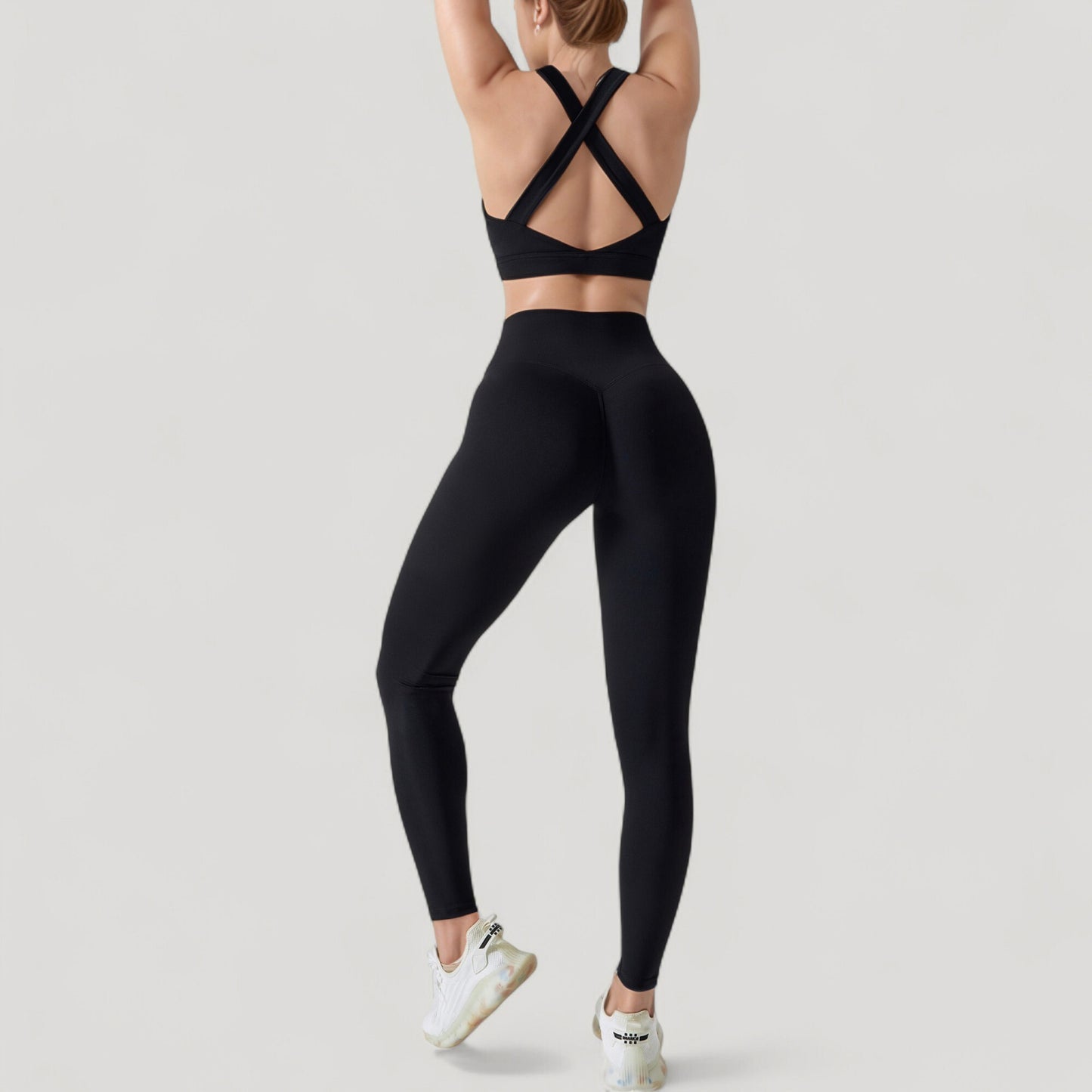 High Waist Compression Leggings with Seamless Fit and Sculpting Stretch Fabric