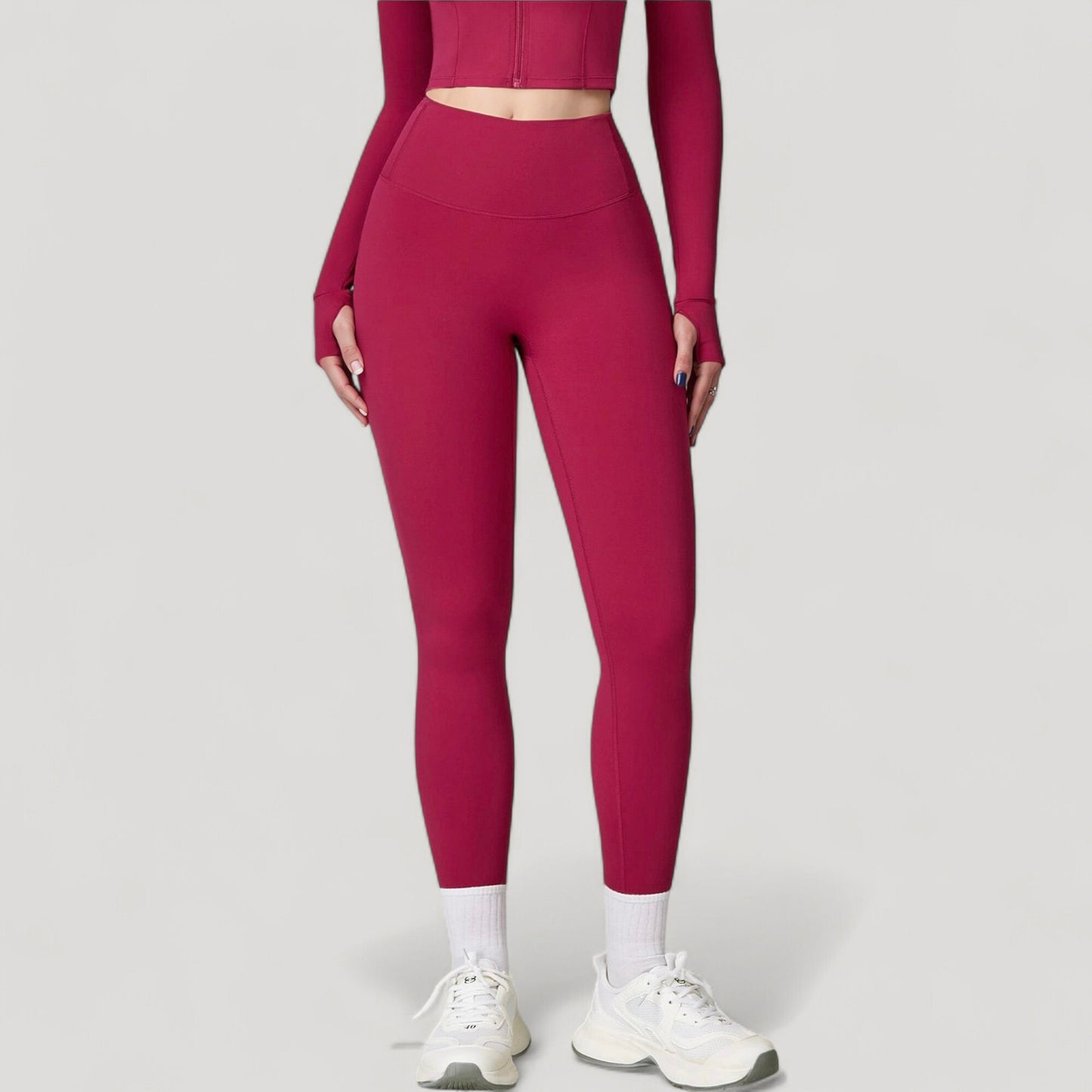 High Waist Compression Leggings with Seamless Fit and Sculpting Stretch Fabric