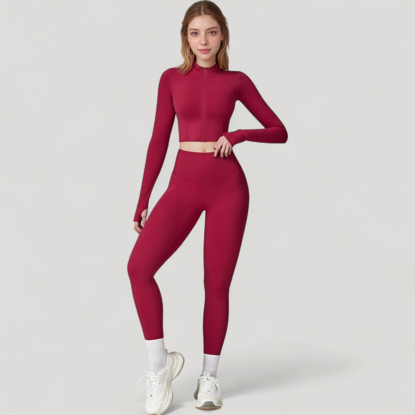 High Waist Compression Leggings with Seamless Fit and Sculpting Stretch Fabric
