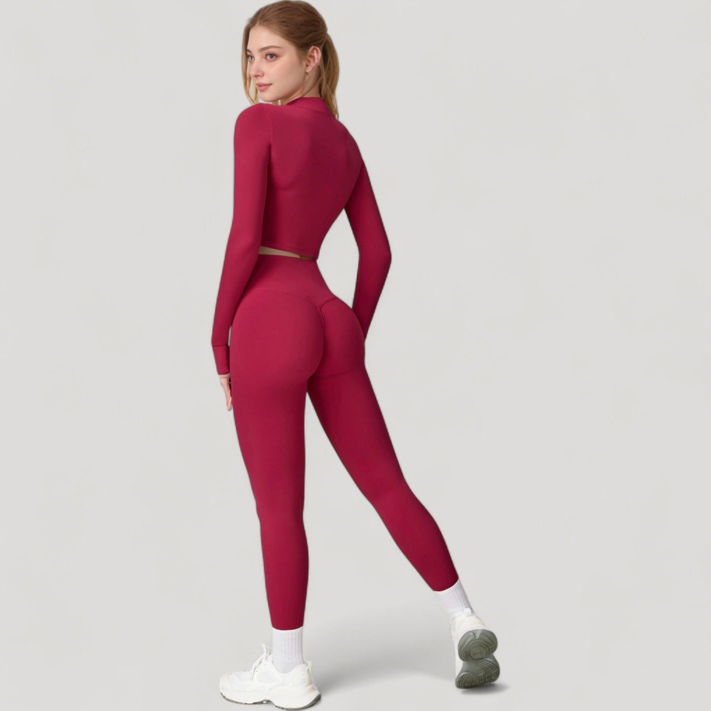 High Waist Compression Leggings with Seamless Fit and Sculpting Stretch Fabric