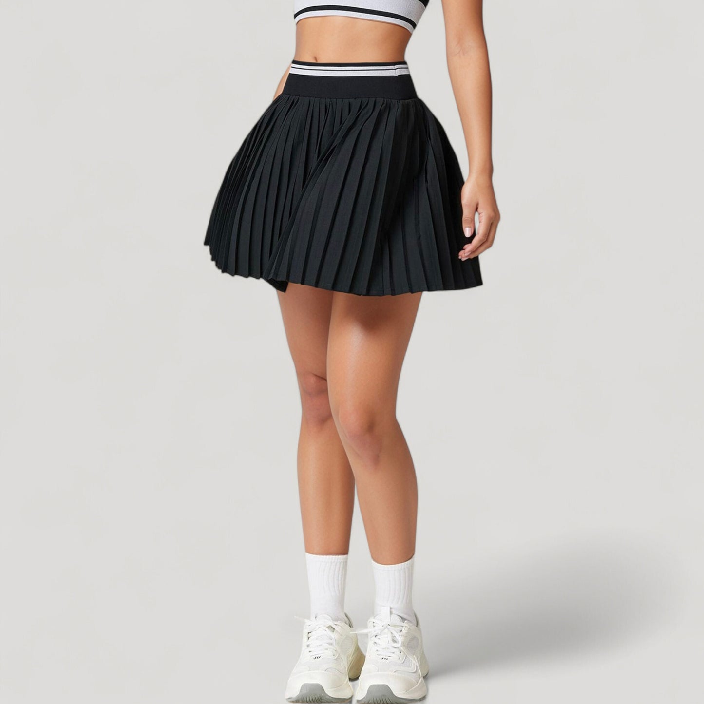 Pleated Tennis Skirt with Built-In Shorts and Side Pocket for Sporty Style and Functional Movement