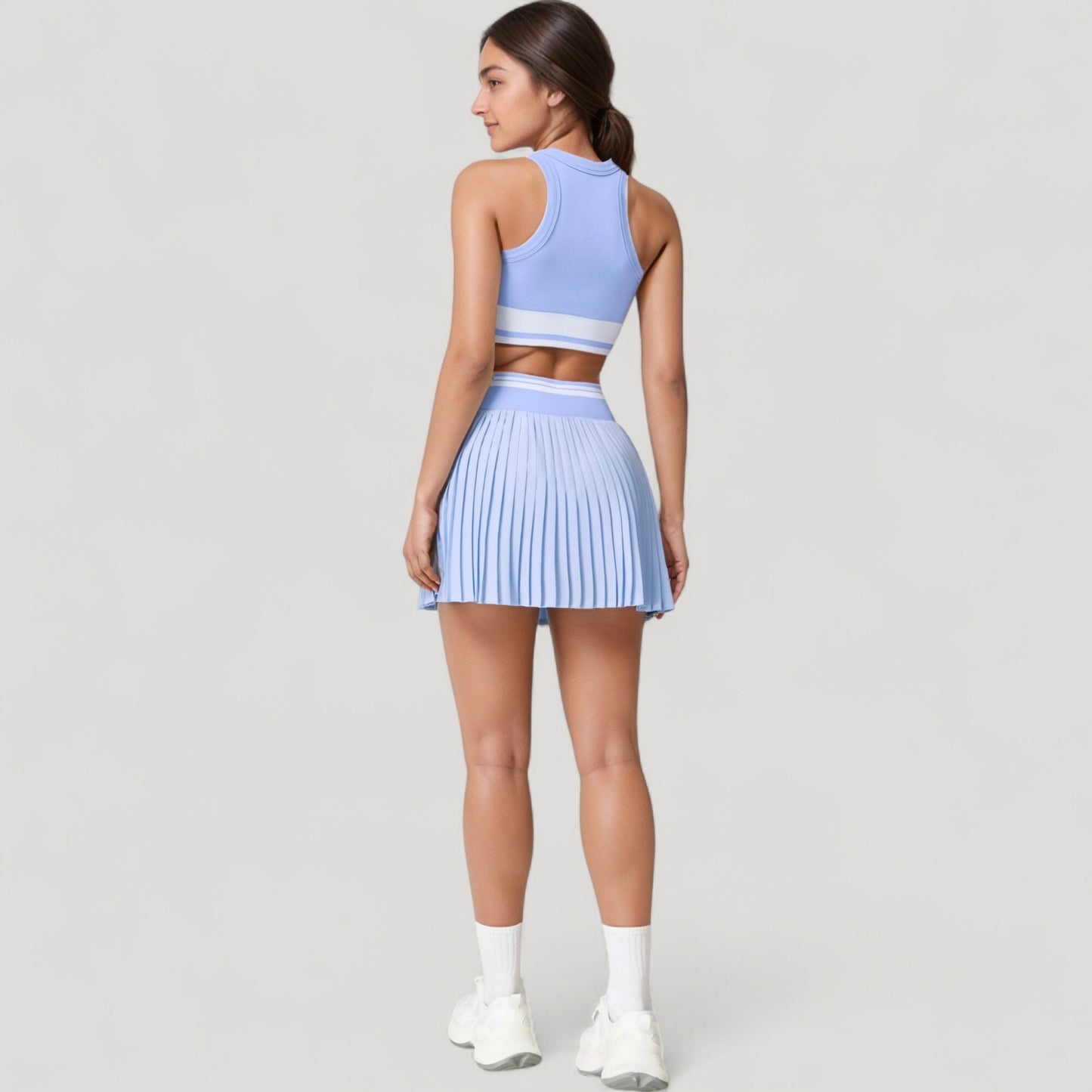 Pleated Tennis Skirt with Built-In Shorts and Side Pocket for Sporty Style and Functional Movement