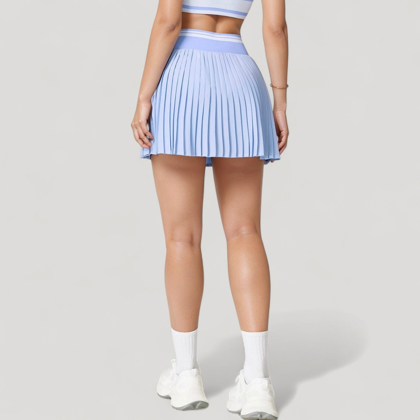 Pleated Tennis Skirt with Built-In Shorts and Side Pocket for Sporty Style and Functional Movement