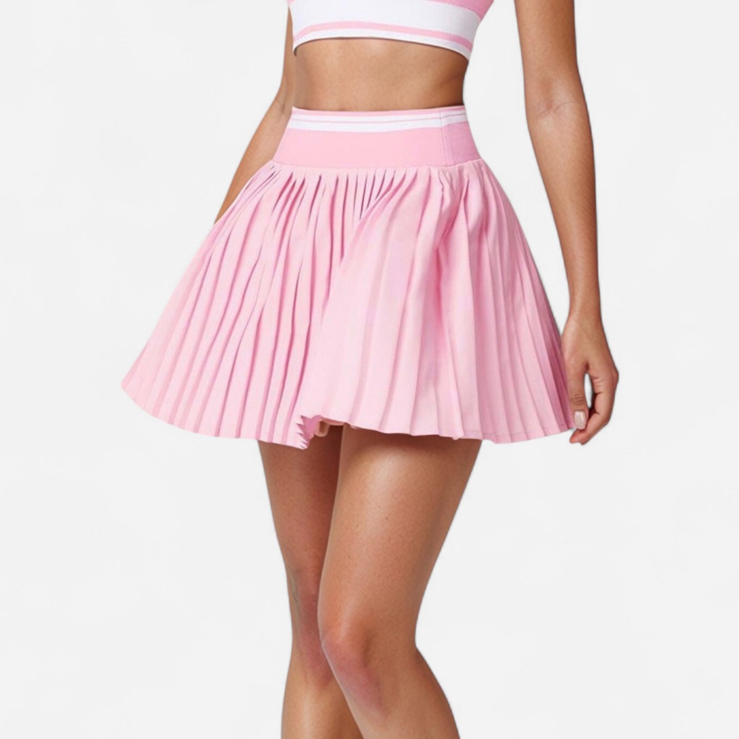 Pleated Tennis Skirt with Built-In Shorts and Side Pocket for Sporty Style and Functional Movement
