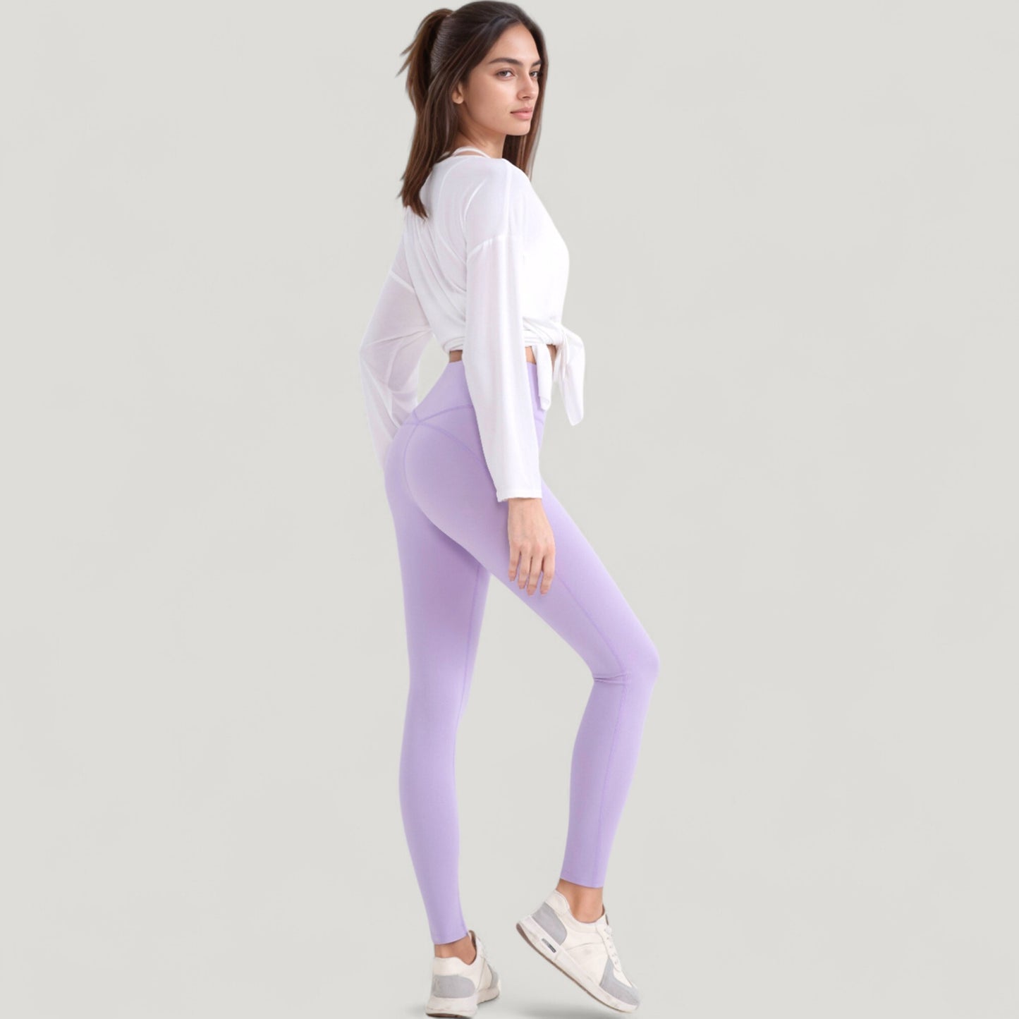 Long Sleeve Pullover Top with Cutout Scoop Neck and Side Slit Hem