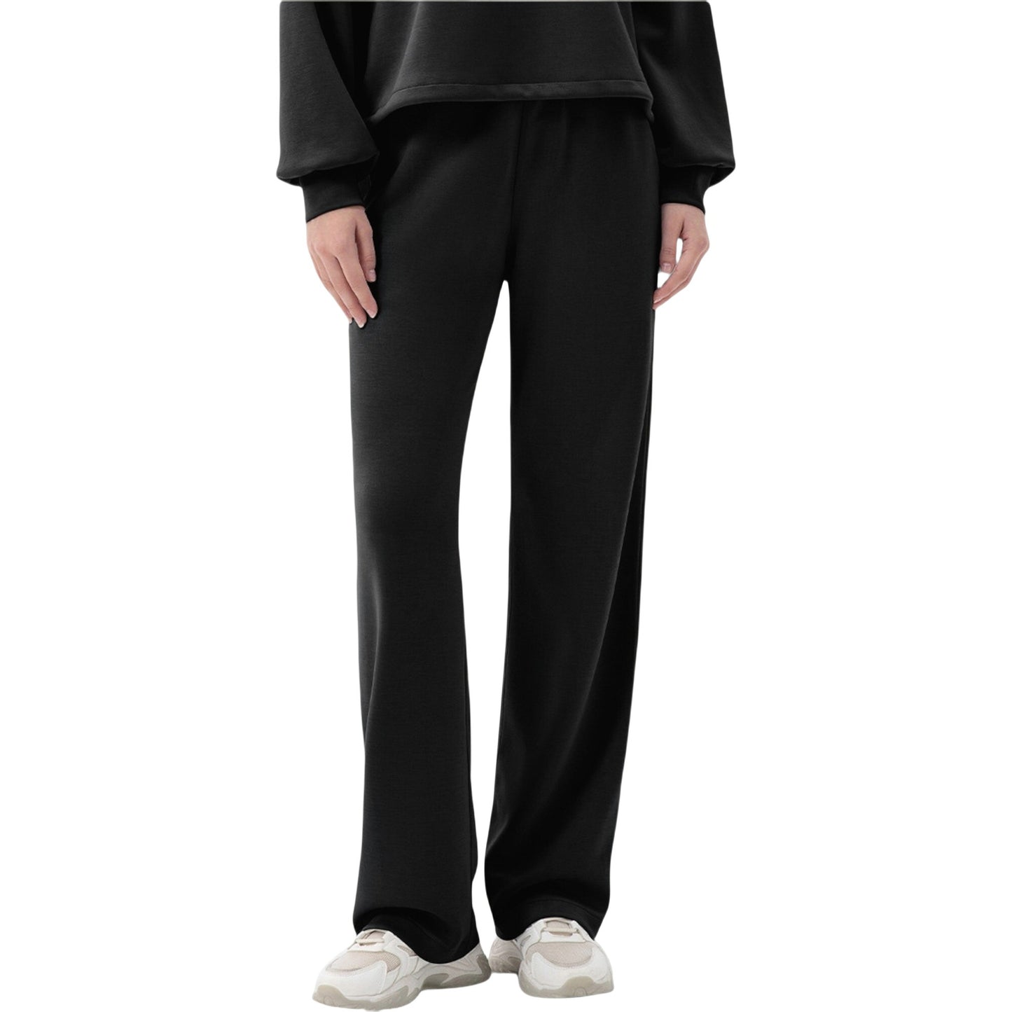 Wide Leg Lounge Pants with Elastic Drawstring Waist