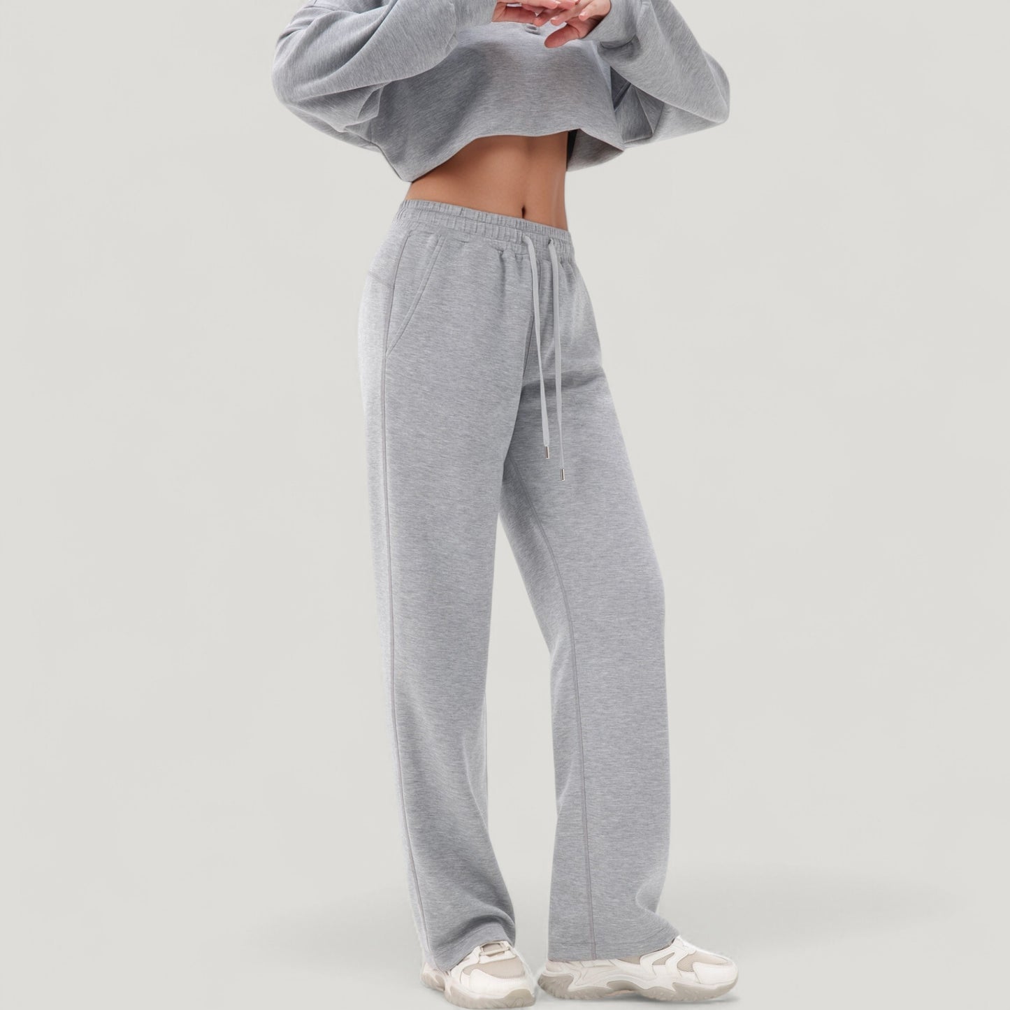 Wide Leg Lounge Pants with Elastic Drawstring Waist