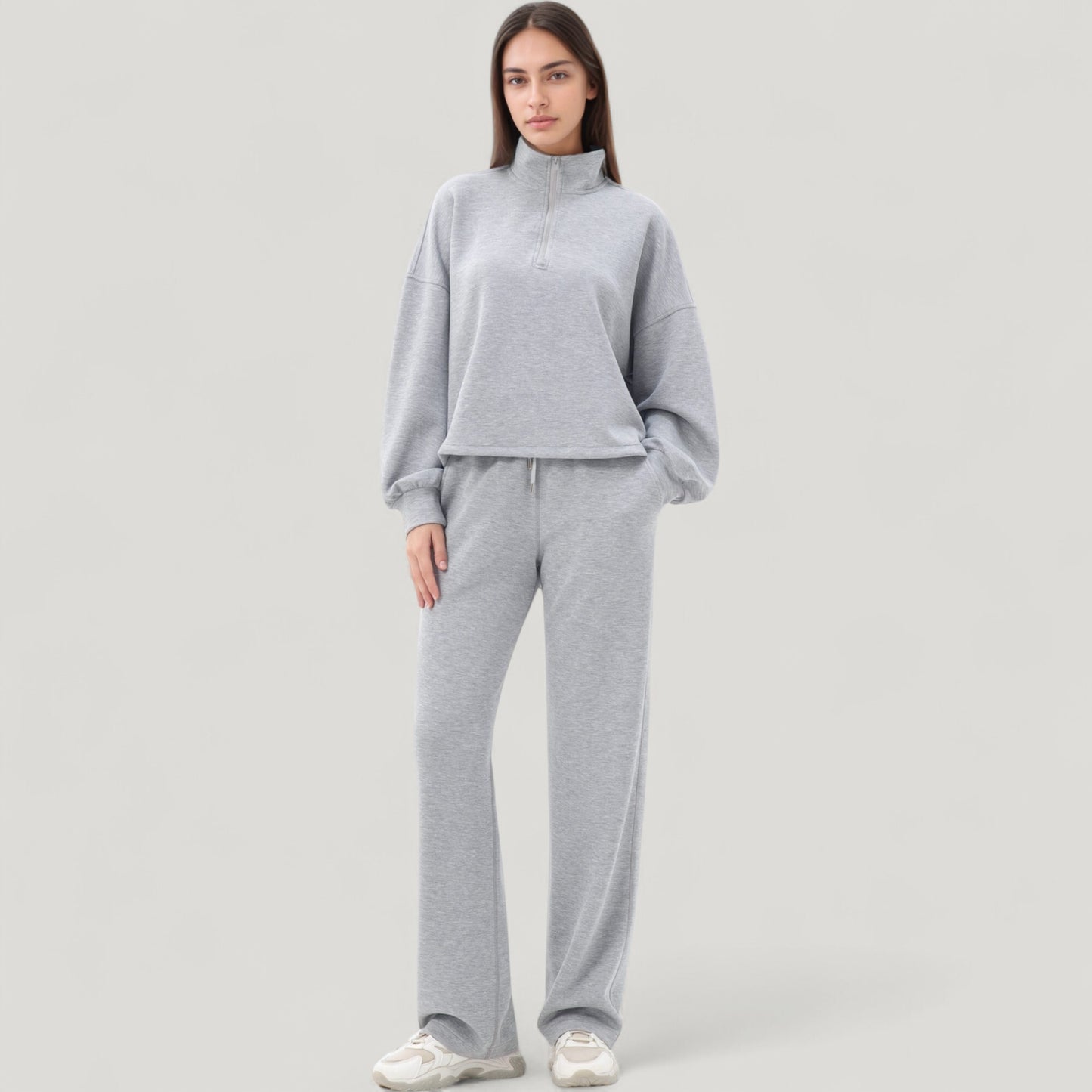 Wide Leg Lounge Pants with Elastic Drawstring Waist