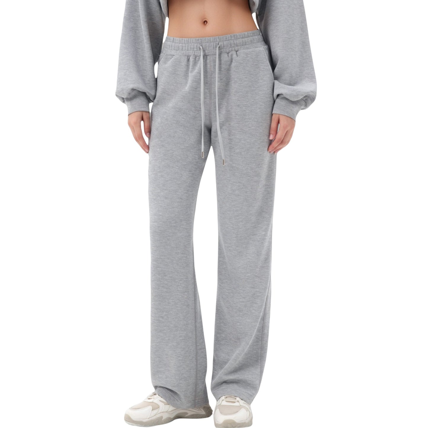 Wide Leg Lounge Pants with Elastic Drawstring Waist