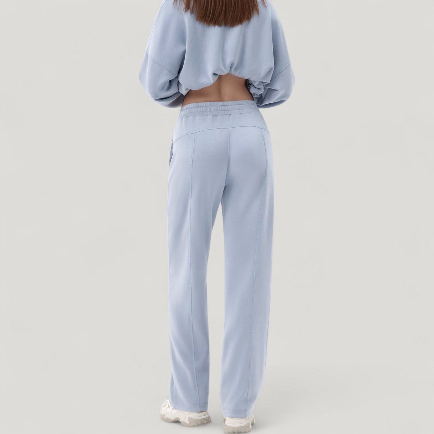Wide Leg Lounge Pants with Elastic Drawstring Waist