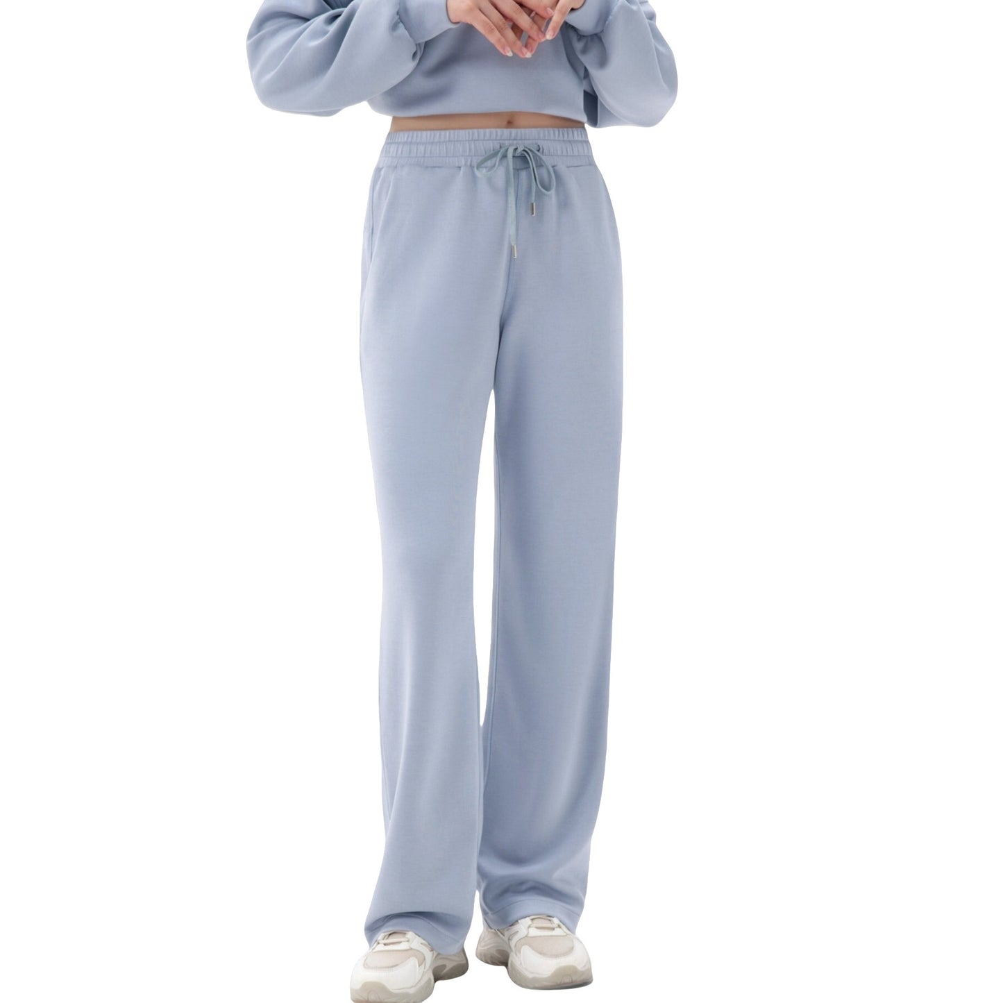 Wide Leg Lounge Pants with Elastic Drawstring Waist