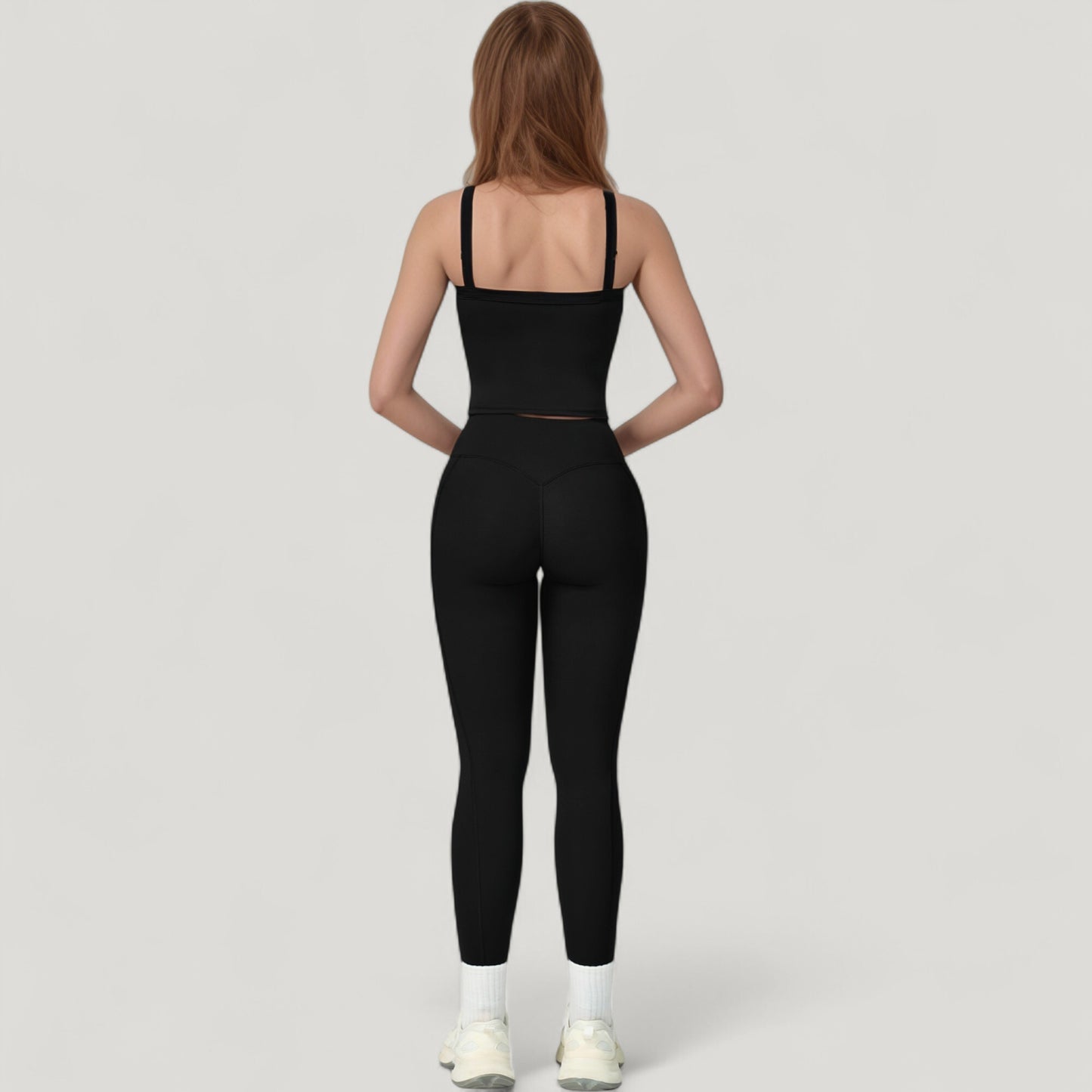 High Waist Crossover Lounge Leggings with Full Length Slim Fit and Flattering Waistband