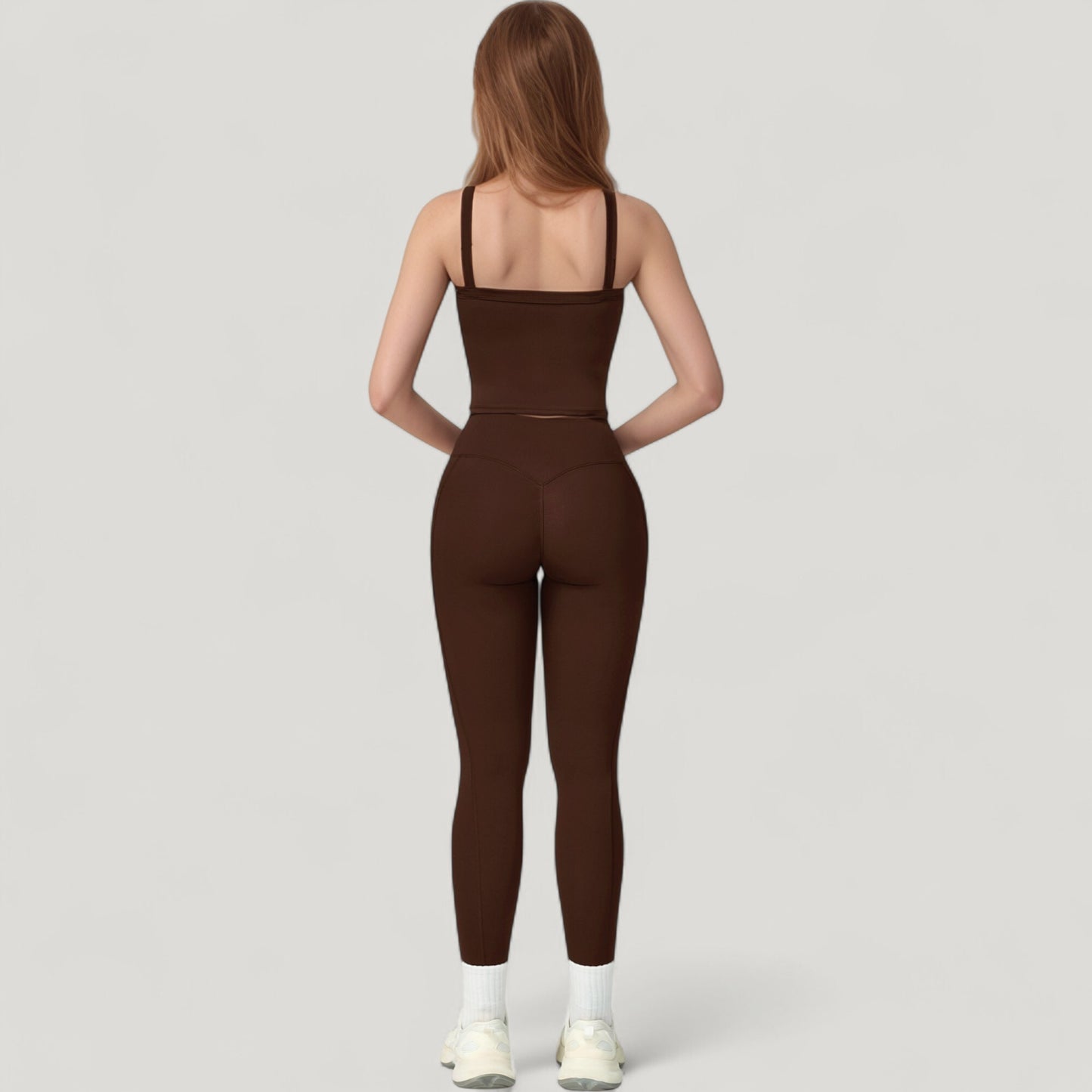 High Waist Crossover Lounge Leggings with Full Length Slim Fit and Flattering Waistband