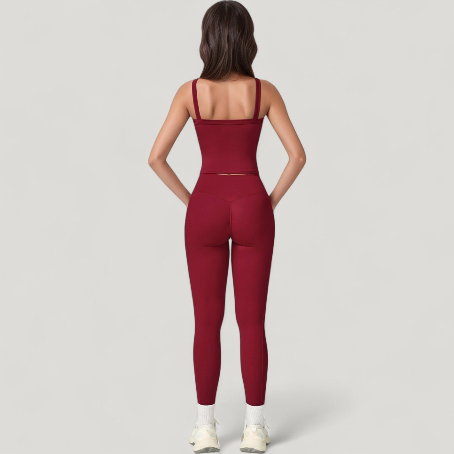 High Waist Crossover Lounge Leggings with Full Length Slim Fit and Flattering Waistband