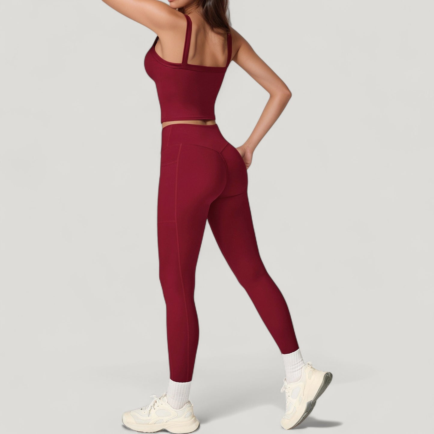 High Waist Crossover Lounge Leggings with Full Length Slim Fit and Flattering Waistband