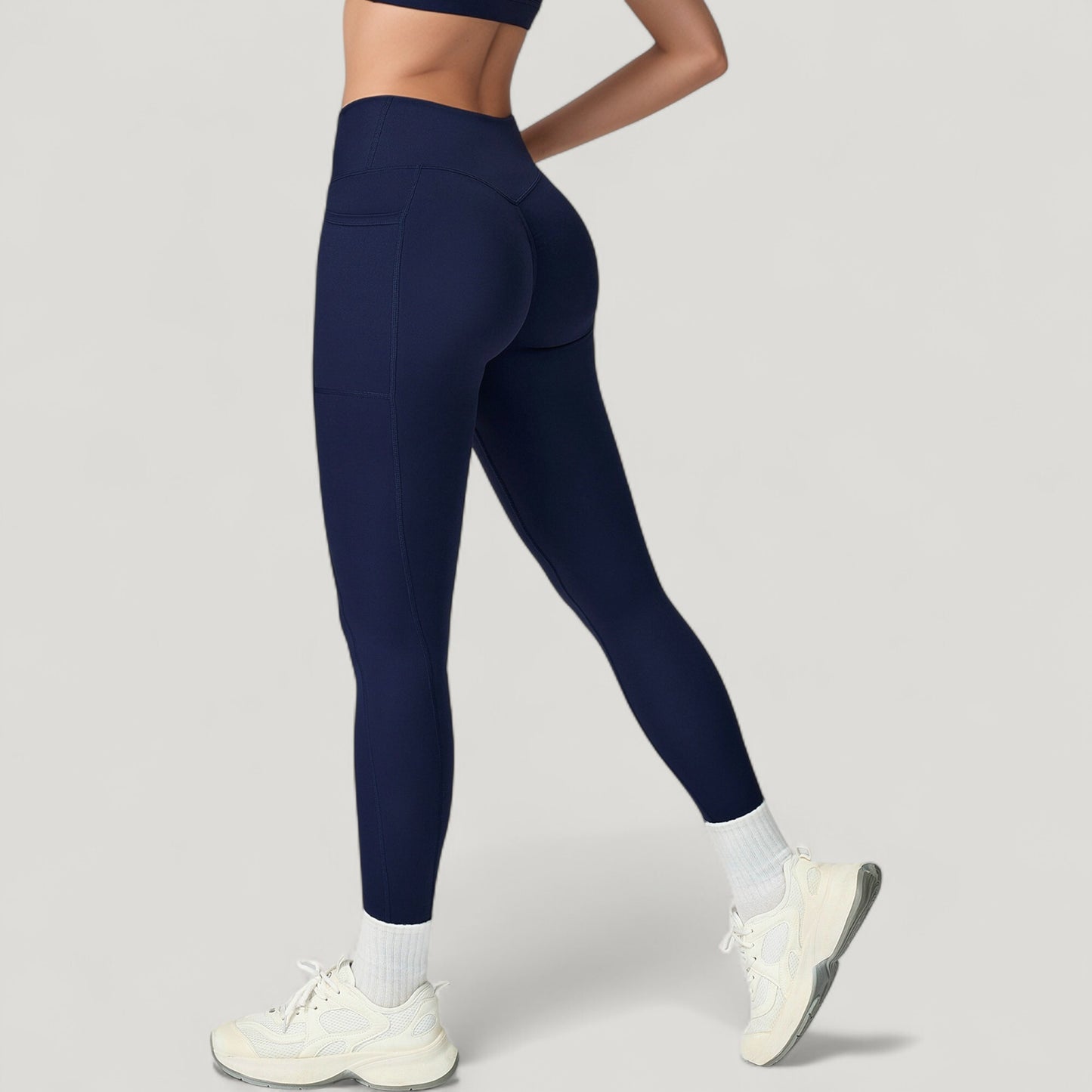 High Waist Crossover Lounge Leggings with Full Length Slim Fit and Flattering Waistband
