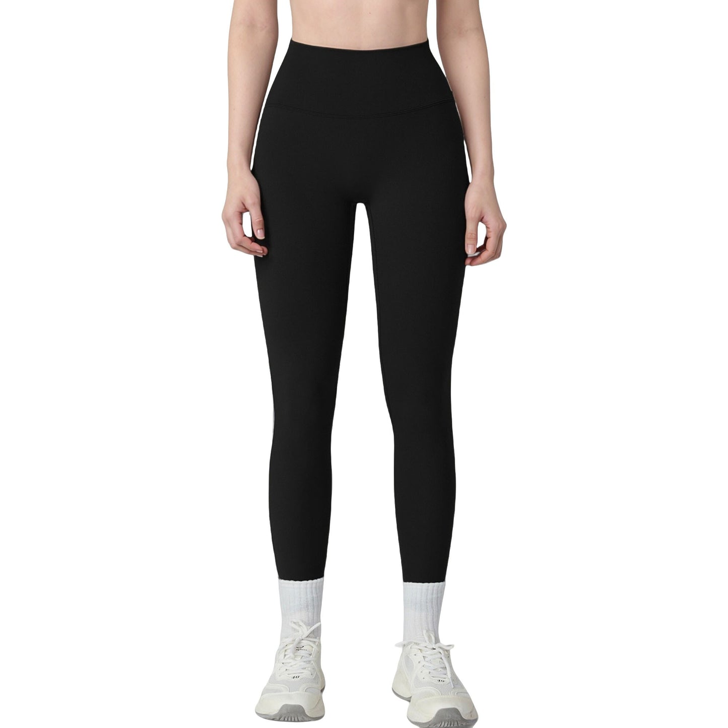 High Waist Contoured Seam Activewear Leggings with Stretch Fit and Full Length