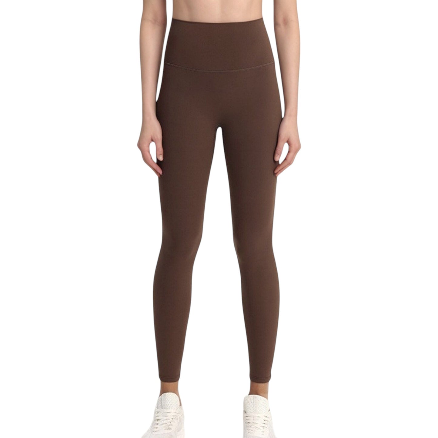 High Waist Full Length Leggings with Wide Waistband