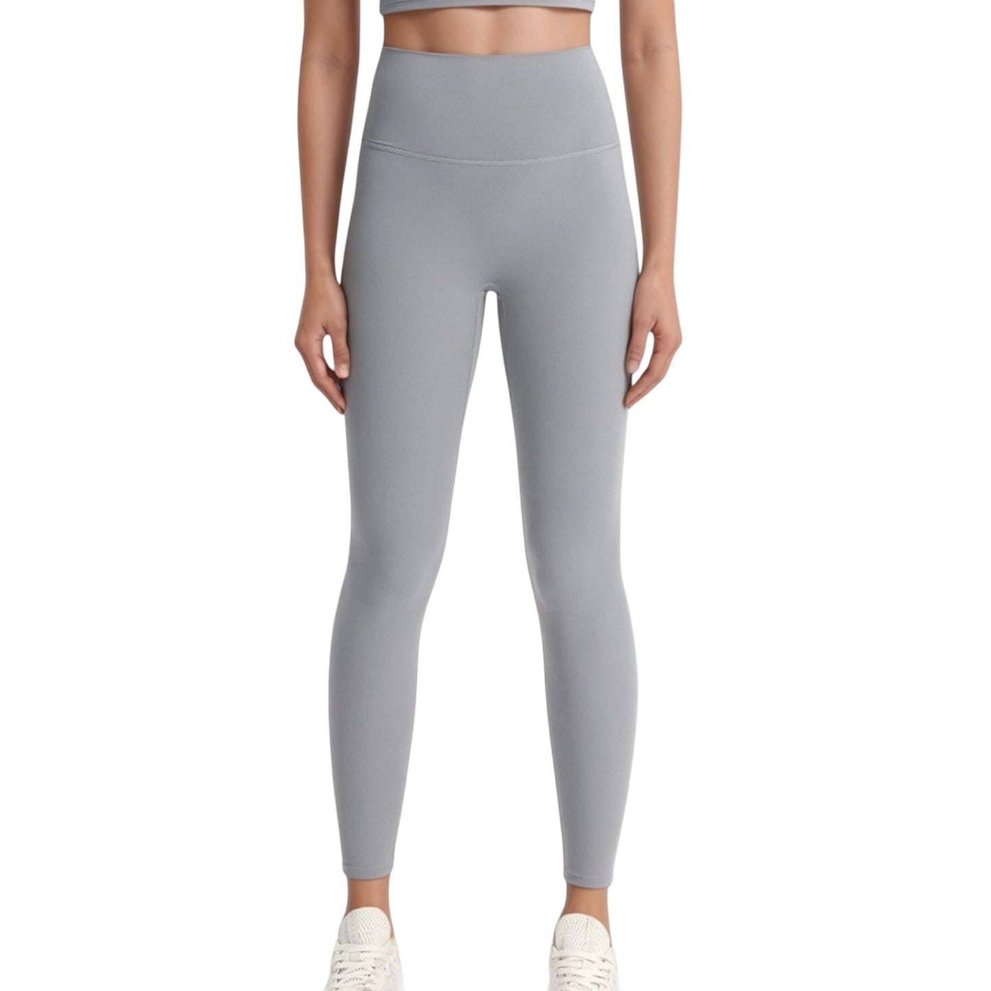 High Waist Full Length Leggings with Wide Waistband
