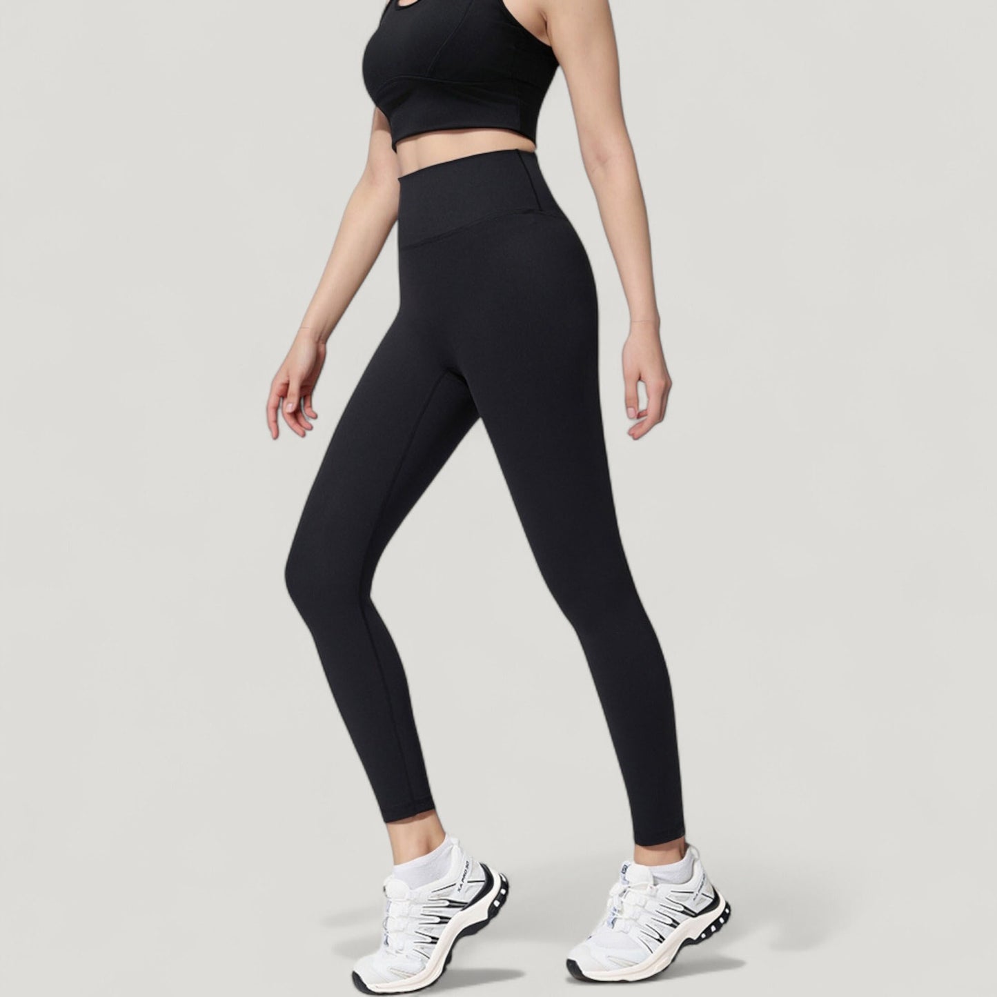 High Waist Full Length Seamless Leggings with Contoured Fit