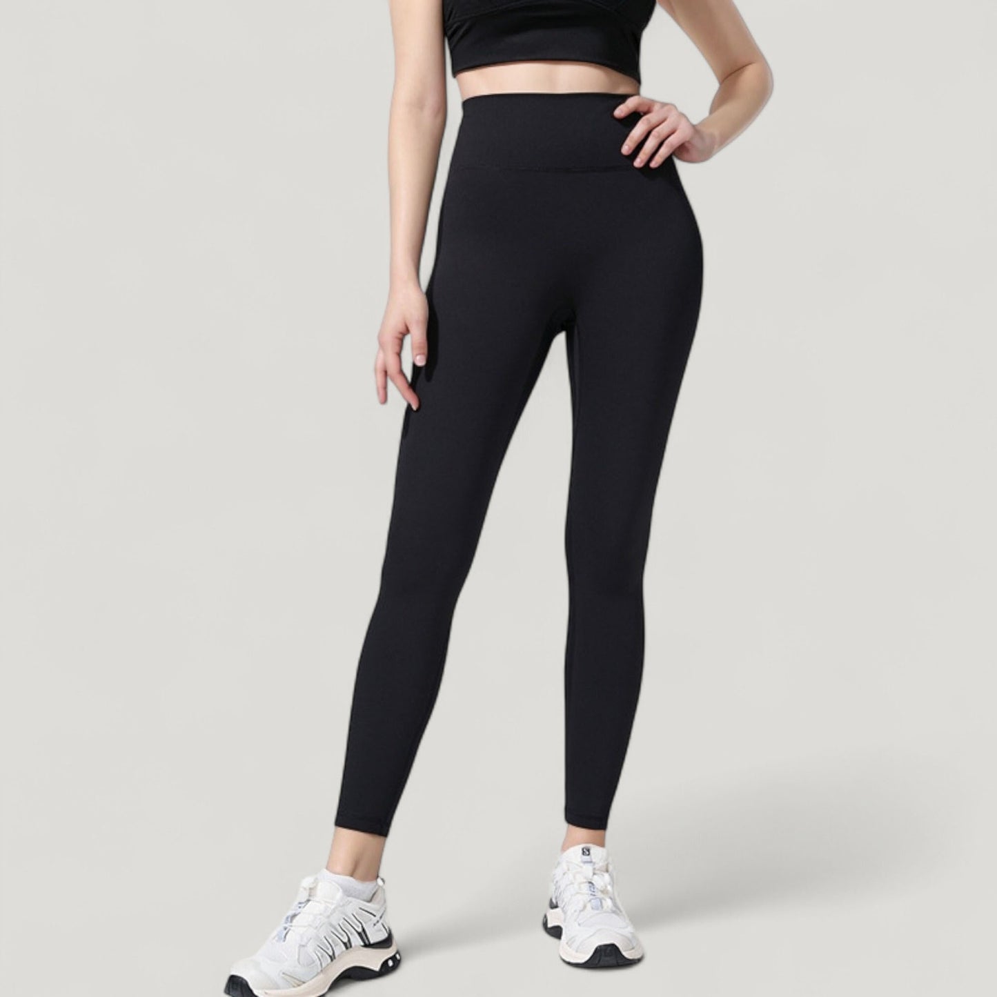 High Waist Full Length Seamless Leggings with Contoured Fit