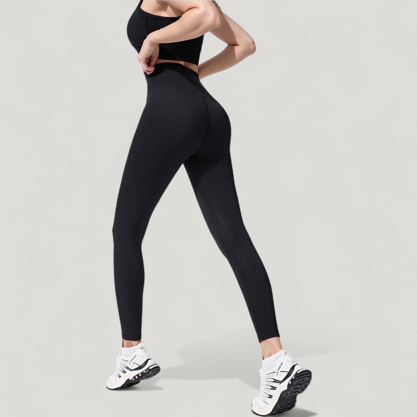 High Waist Full Length Seamless Leggings with Contoured Fit