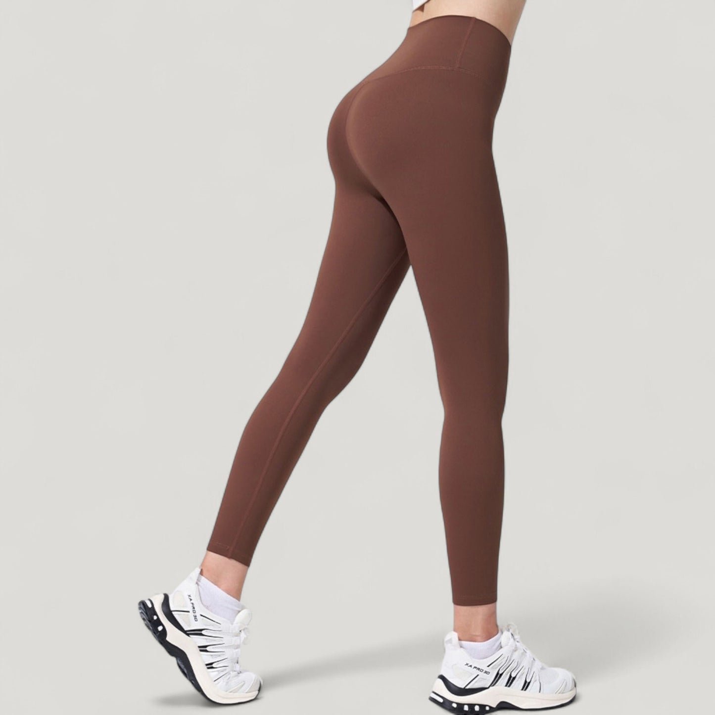 High Waist Full Length Seamless Leggings with Contoured Fit