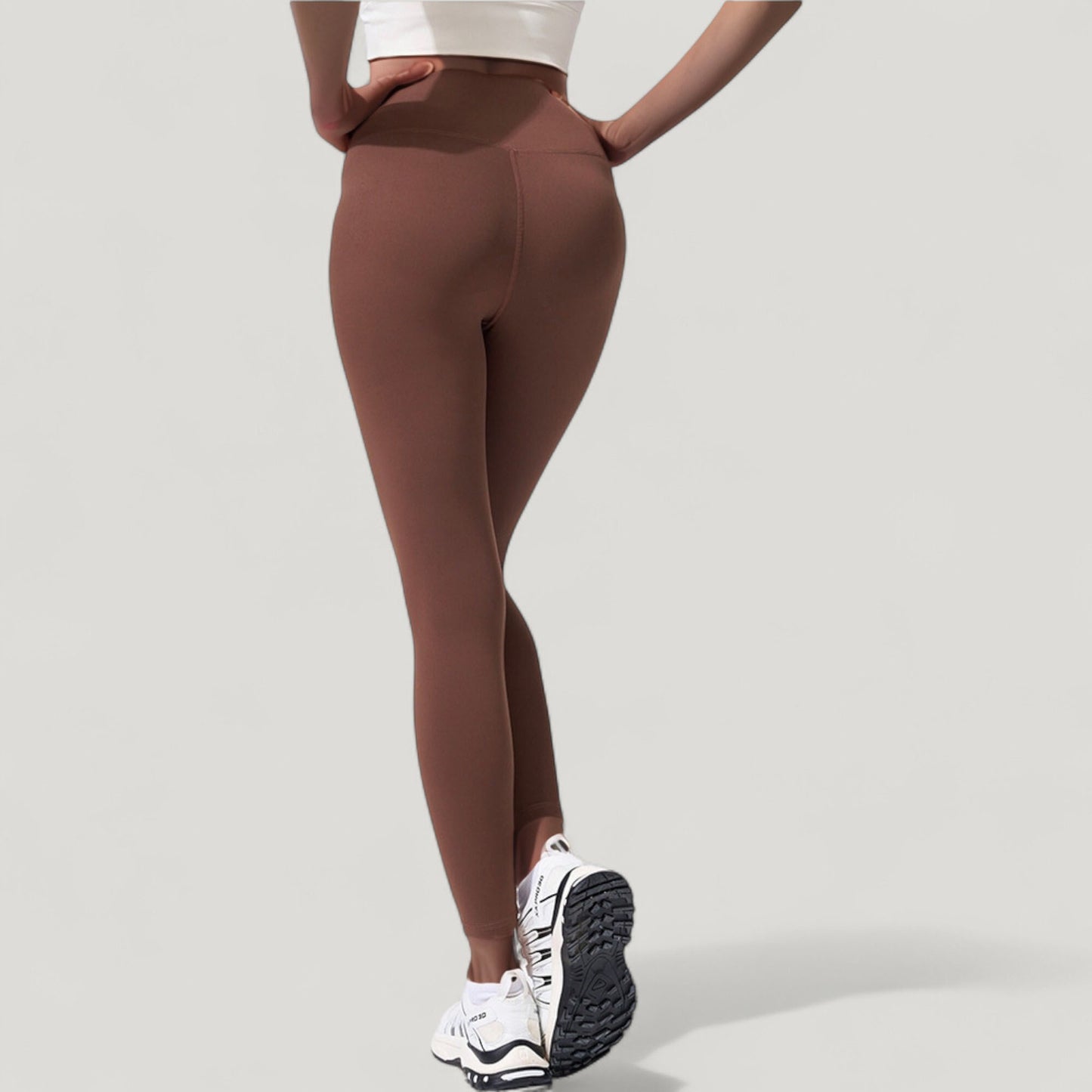 High Waist Full Length Seamless Leggings with Contoured Fit