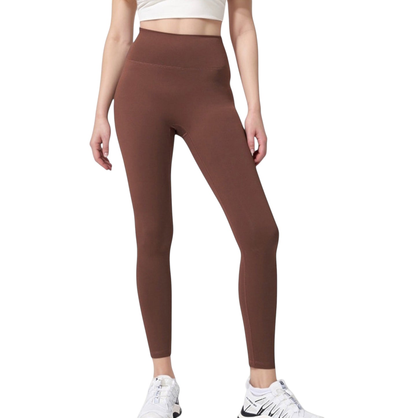 High Waist Full Length Seamless Leggings with Contoured Fit