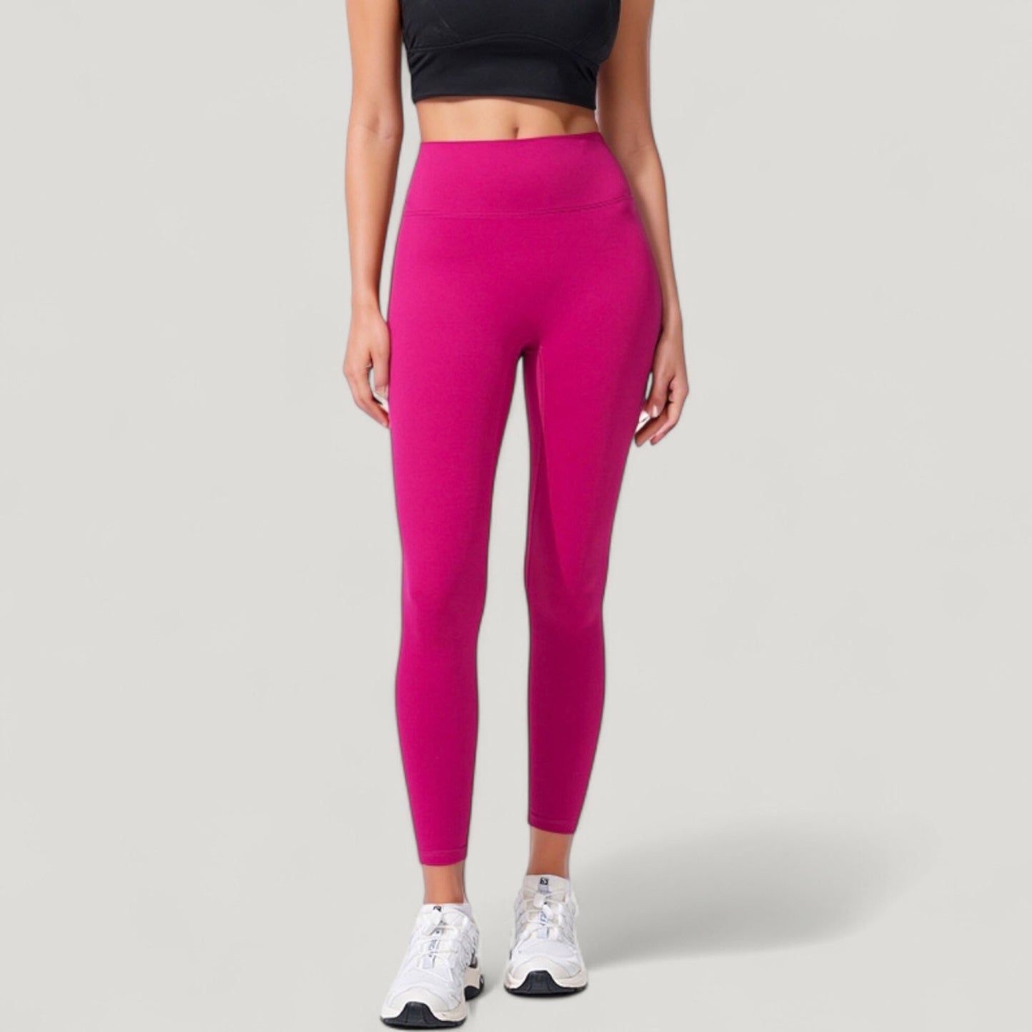 High Waist Full Length Seamless Leggings with Contoured Fit