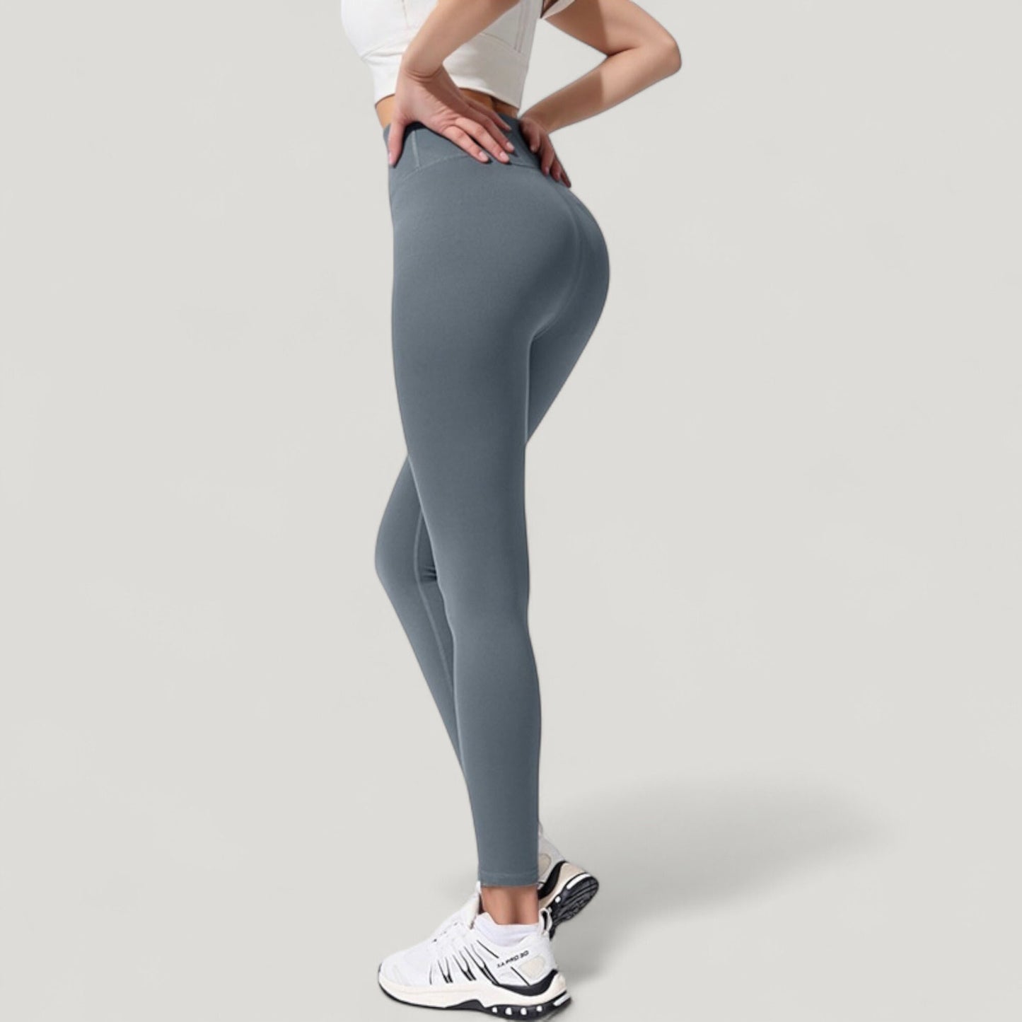 High Waist Full Length Seamless Leggings with Contoured Fit