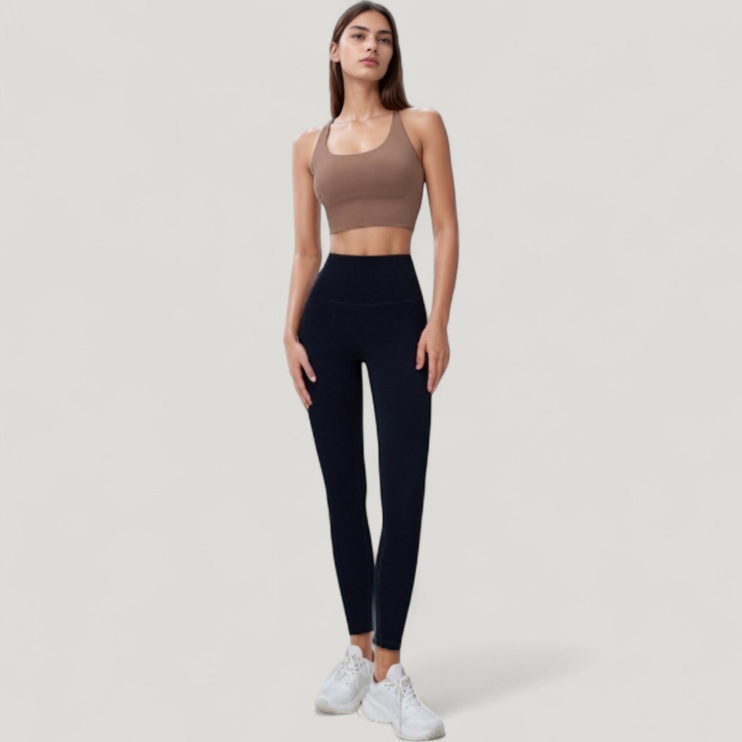 High Waist Full Length Seamless Leggings with Body Contouring Design